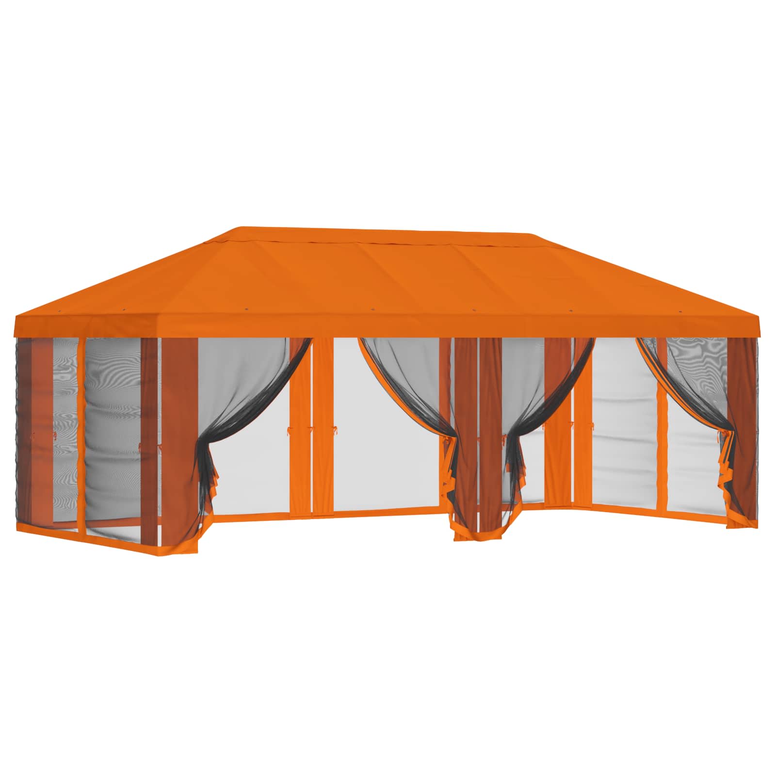 Pavėsinės dengti su šoninėmis sienelėmis 6 x 3 m Oranžinė
