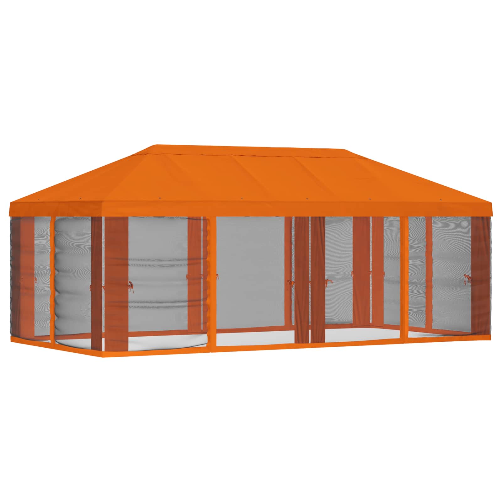 Pavėsinės dengti su šoninėmis sienelėmis 6 x 3 m Oranžinė