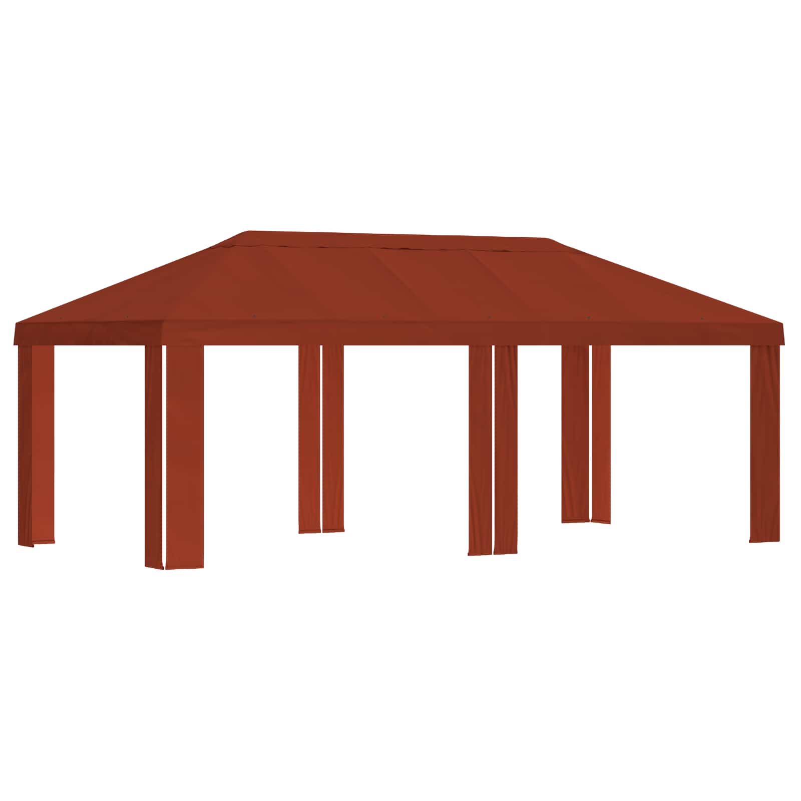 Paviljono uždanga 6 x 3 m Terakotos Poliesteris 190 gsm
