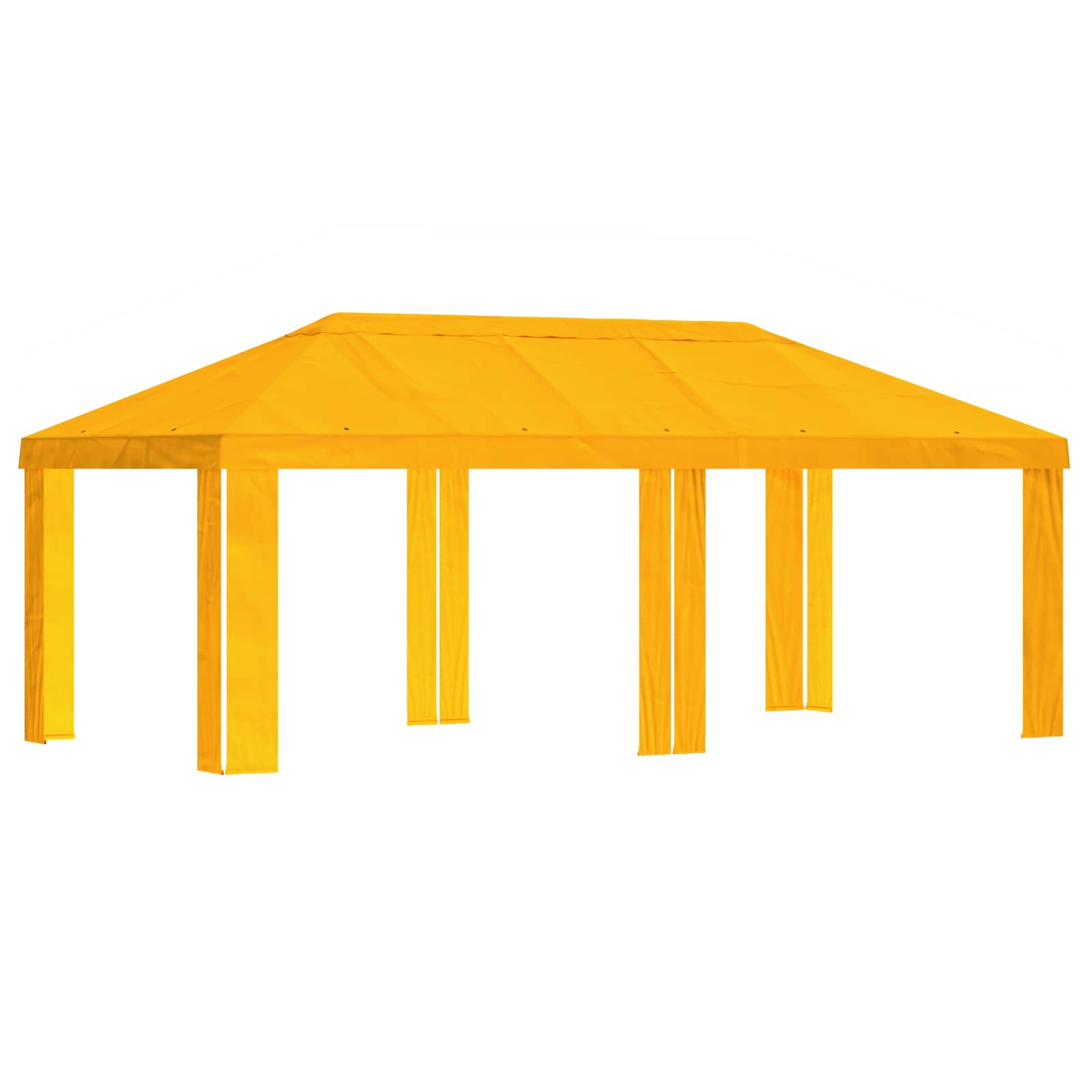 Paviljono uždanga 6 x 3 m Geltona Poliesteris 190 gsm