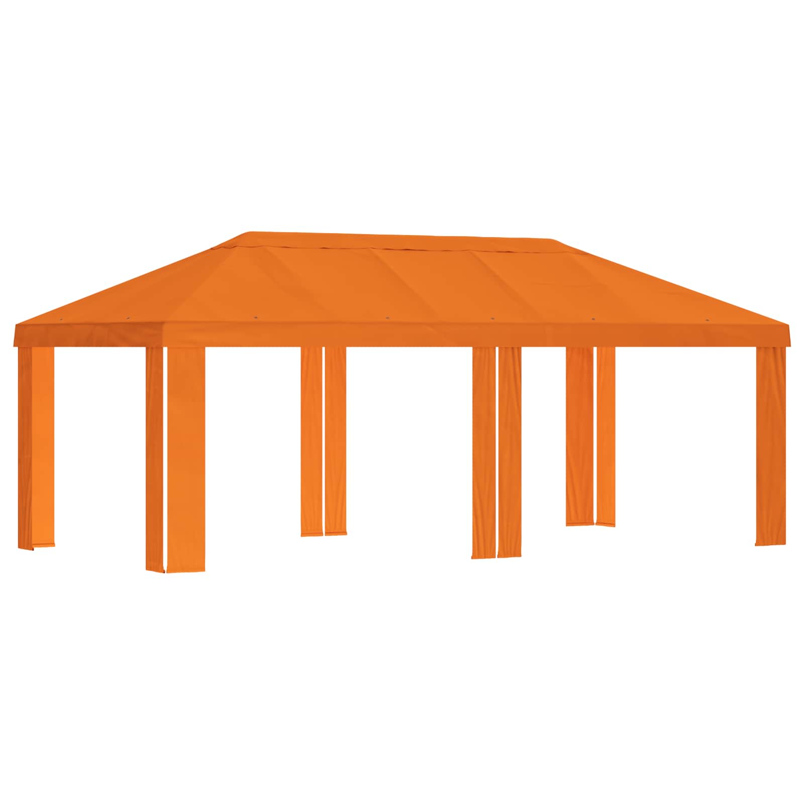 Paviljono uždanga 6 x 3 m Oranžinė Poliesteris 190 gsm