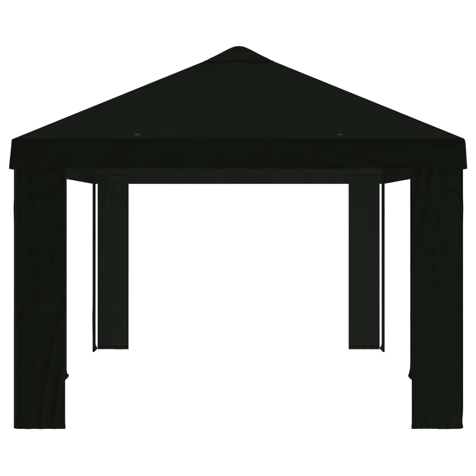 Paviljono uždanga 6 x 3 m Juoda Poliesteris 190 gsm