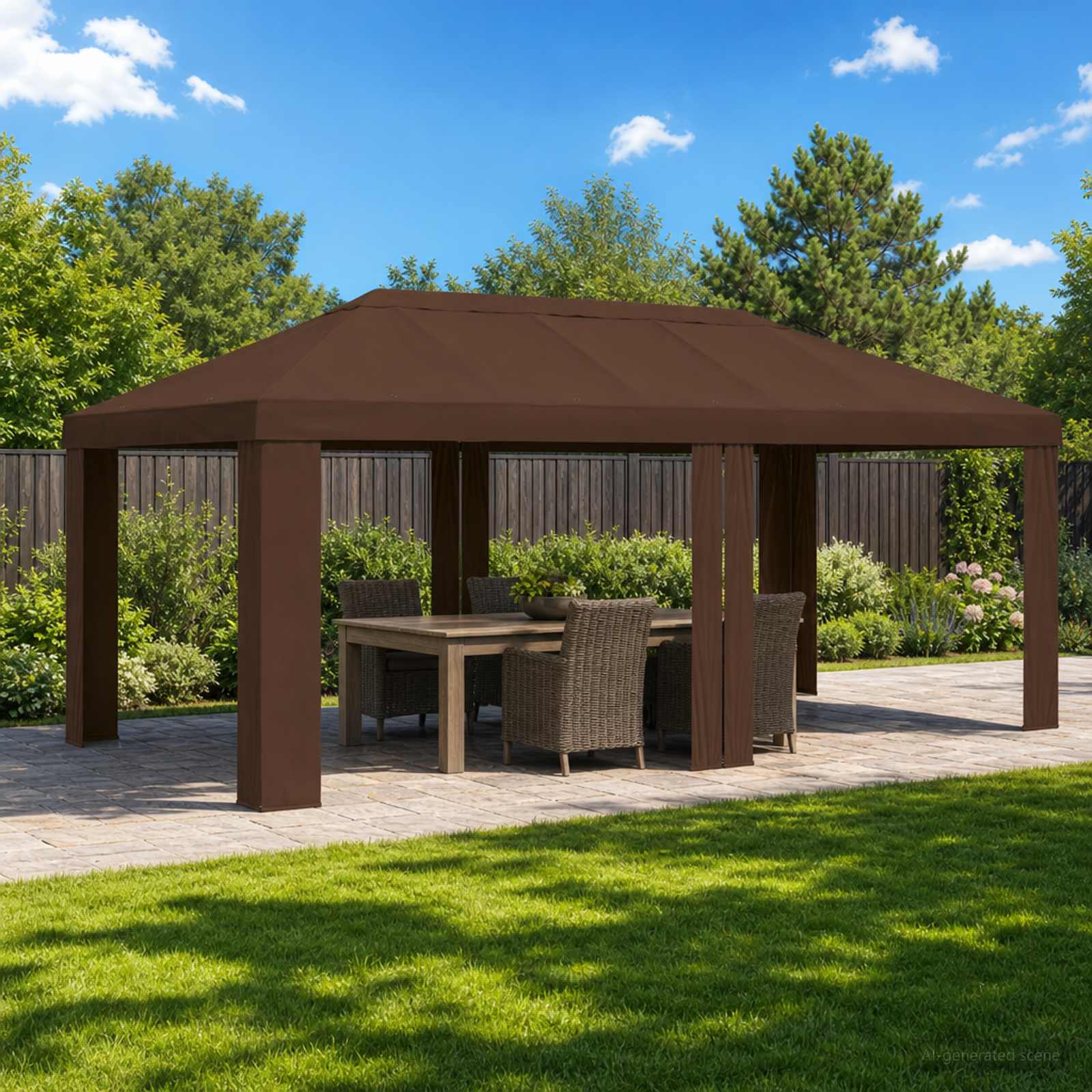 Paviljono uždanga 6 x 3 m Ruda Poliesteris 190 gsm