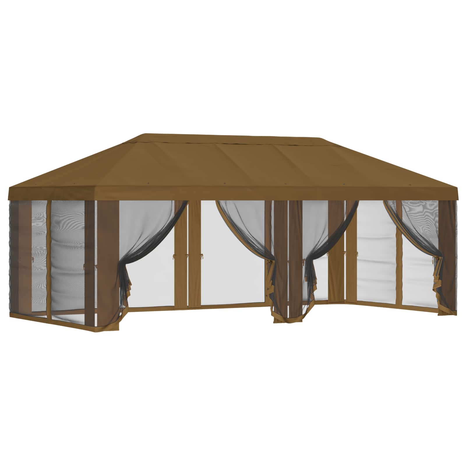 Pavėsinės dengti su šoninėmis sienelėmis Taupe 600,5 x 300,5 cm