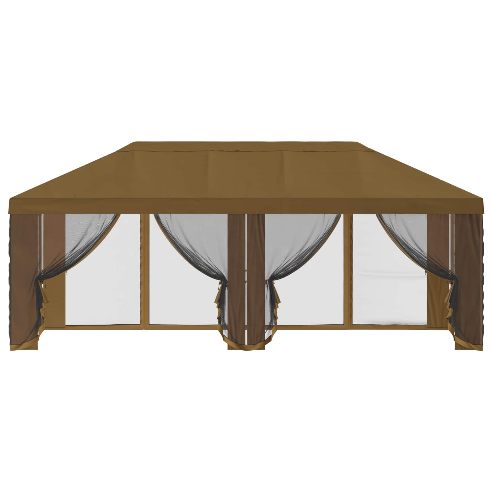 Pavėsinės dengti su šoninėmis sienelėmis Taupe 600,5 x 300,5 cm