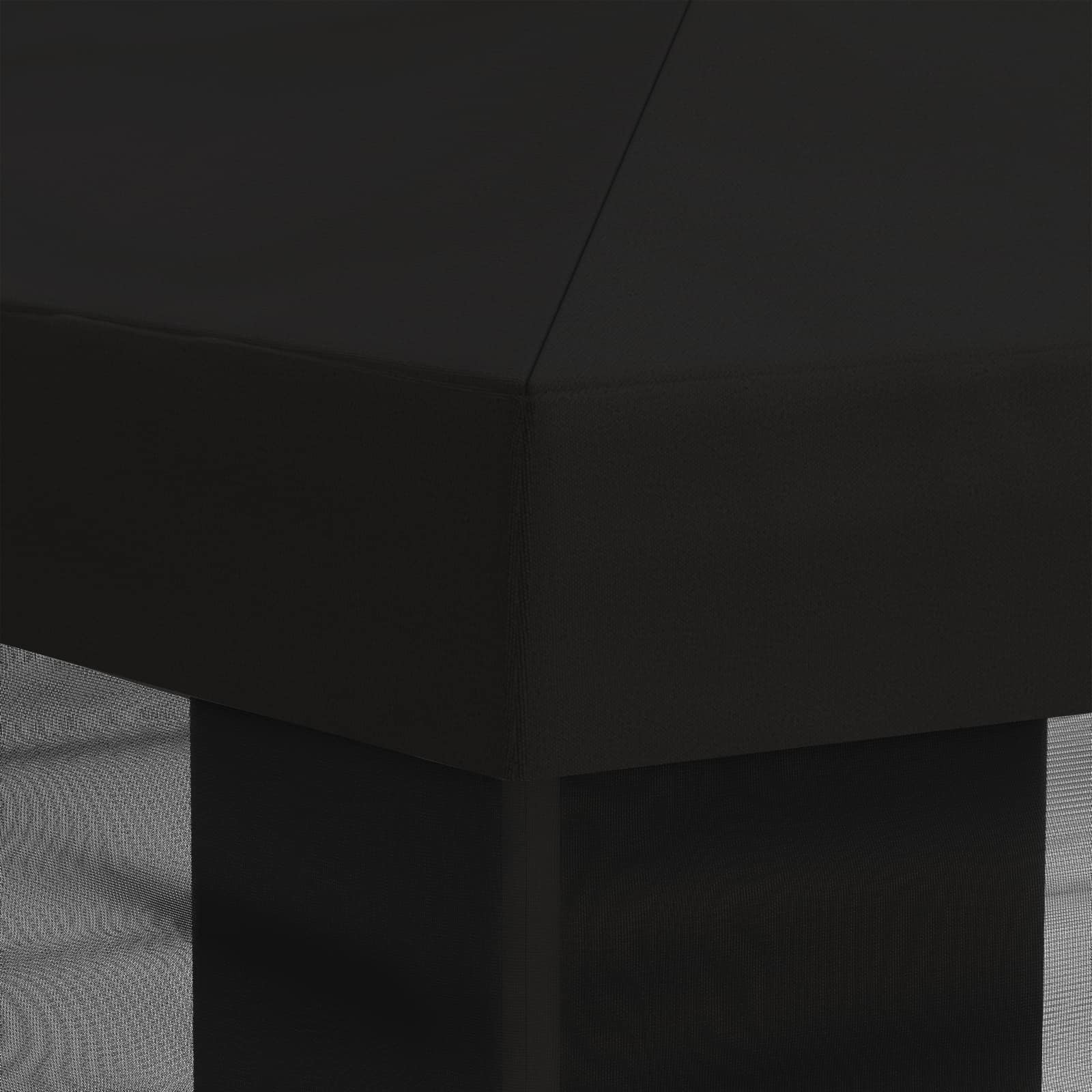 Pavėsinės dengti su šoninėmis sienelėmis Juoda 600,5 x 300,5 cm