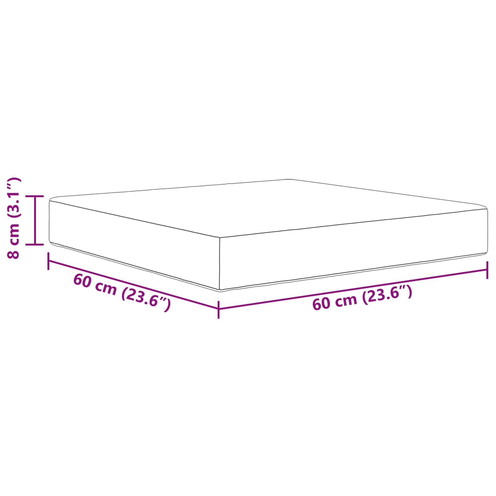 Lauko sofa pagalvėlė Poliesteris Pilka 60 x 60 cm