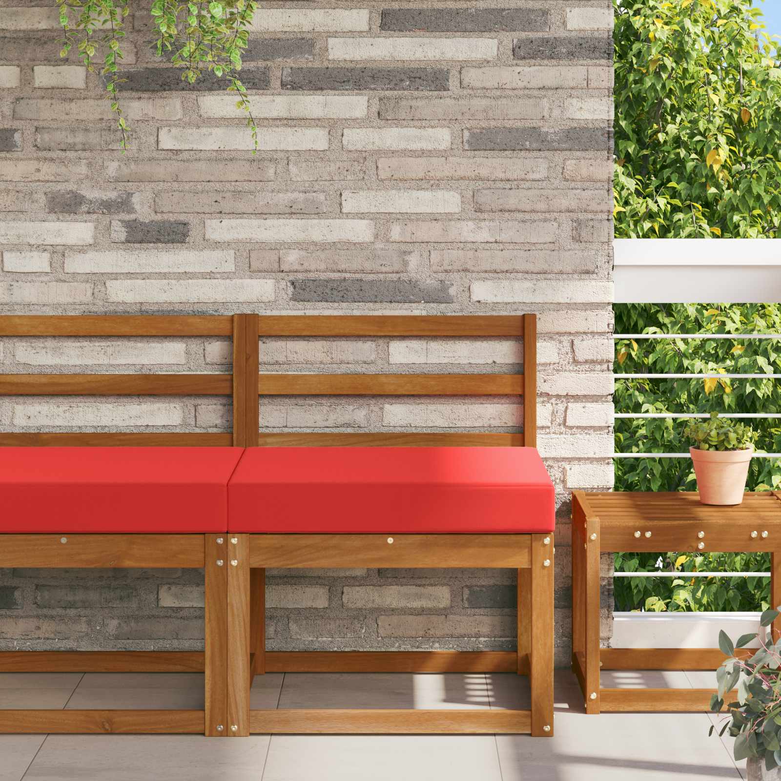 Āra dīvāna spilvens Sarkans 60 x 60 x 8 cm Poliesters