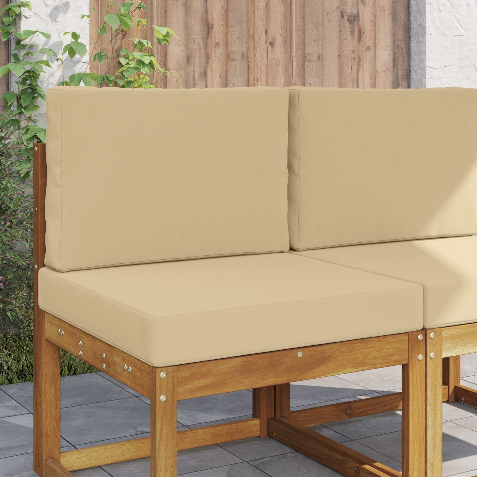 Lauko sofa pagalvėlė 2 pcs Smėlio Poliesteris