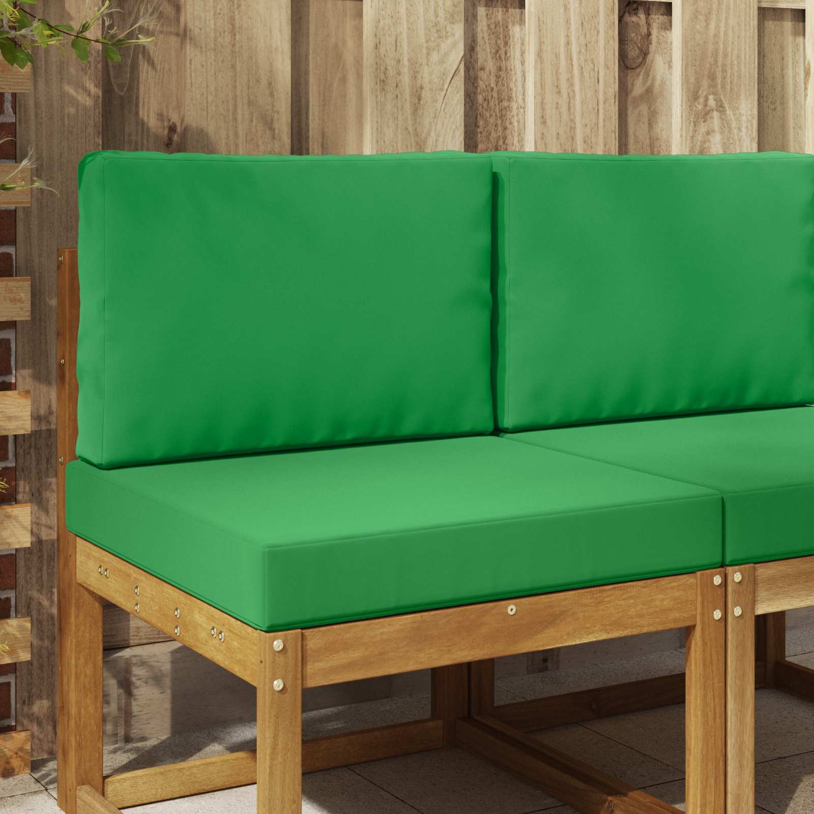Lauko sofa pagalvėlė 2 pcs Žalia Poliesteris