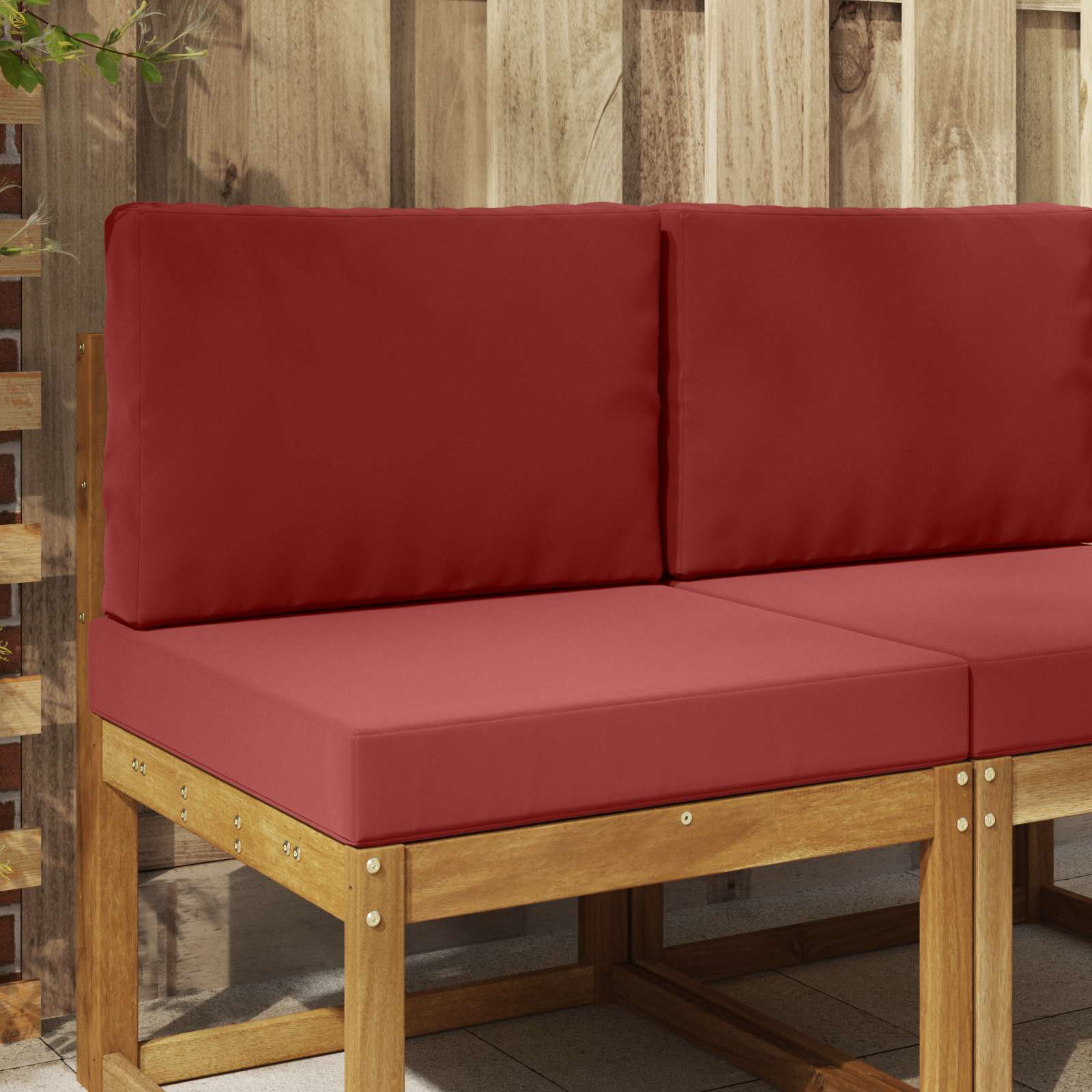 Lauko sofa pagalvėlė 2 pcs Vyno raudonumo Poliesteris