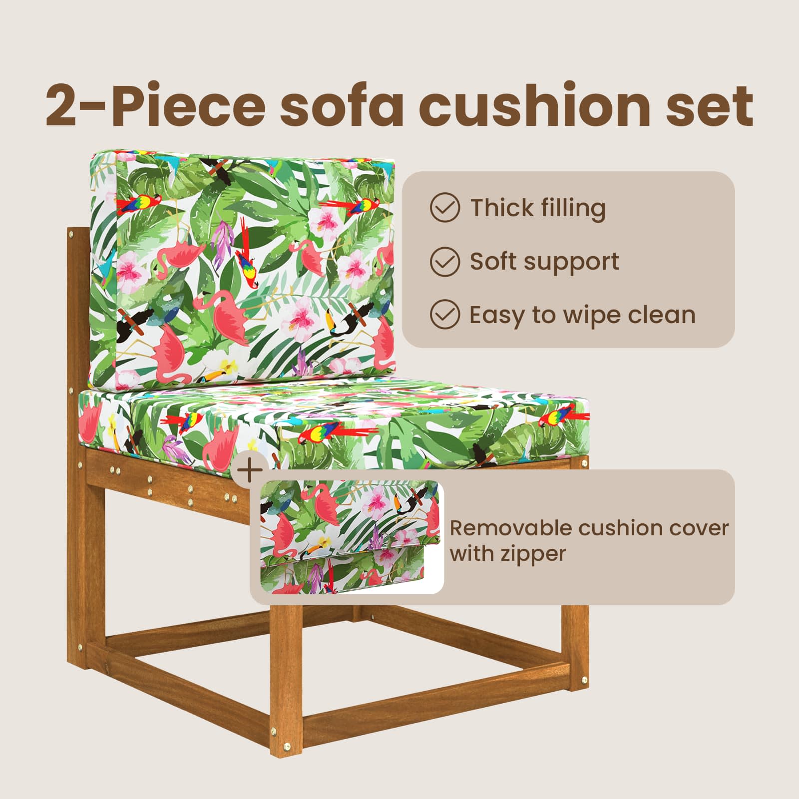 Lauko sofa pagalvėlė 2 pcs spalvingas Poliesteris
