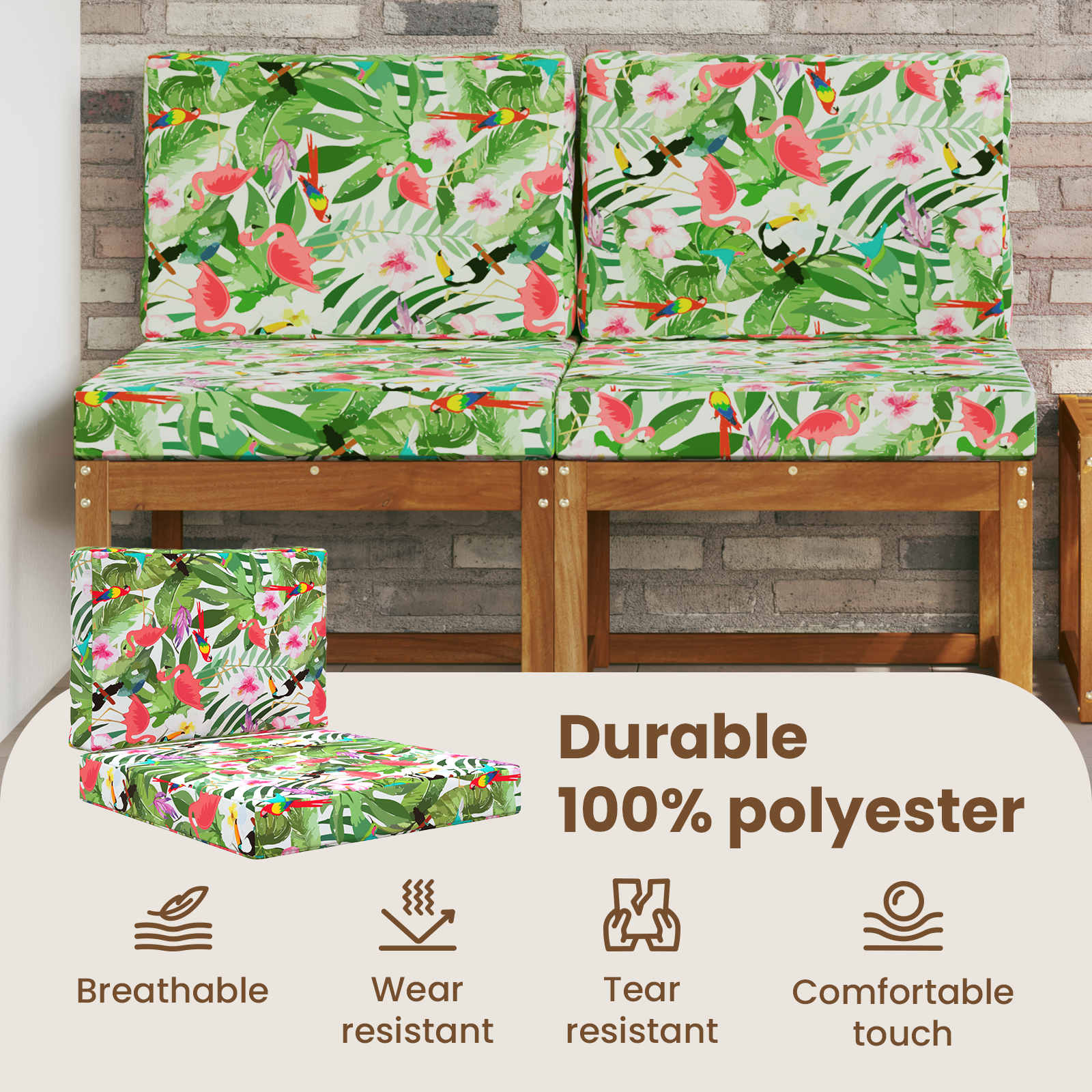 Lauko sofa pagalvėlė 2 pcs spalvingas Poliesteris