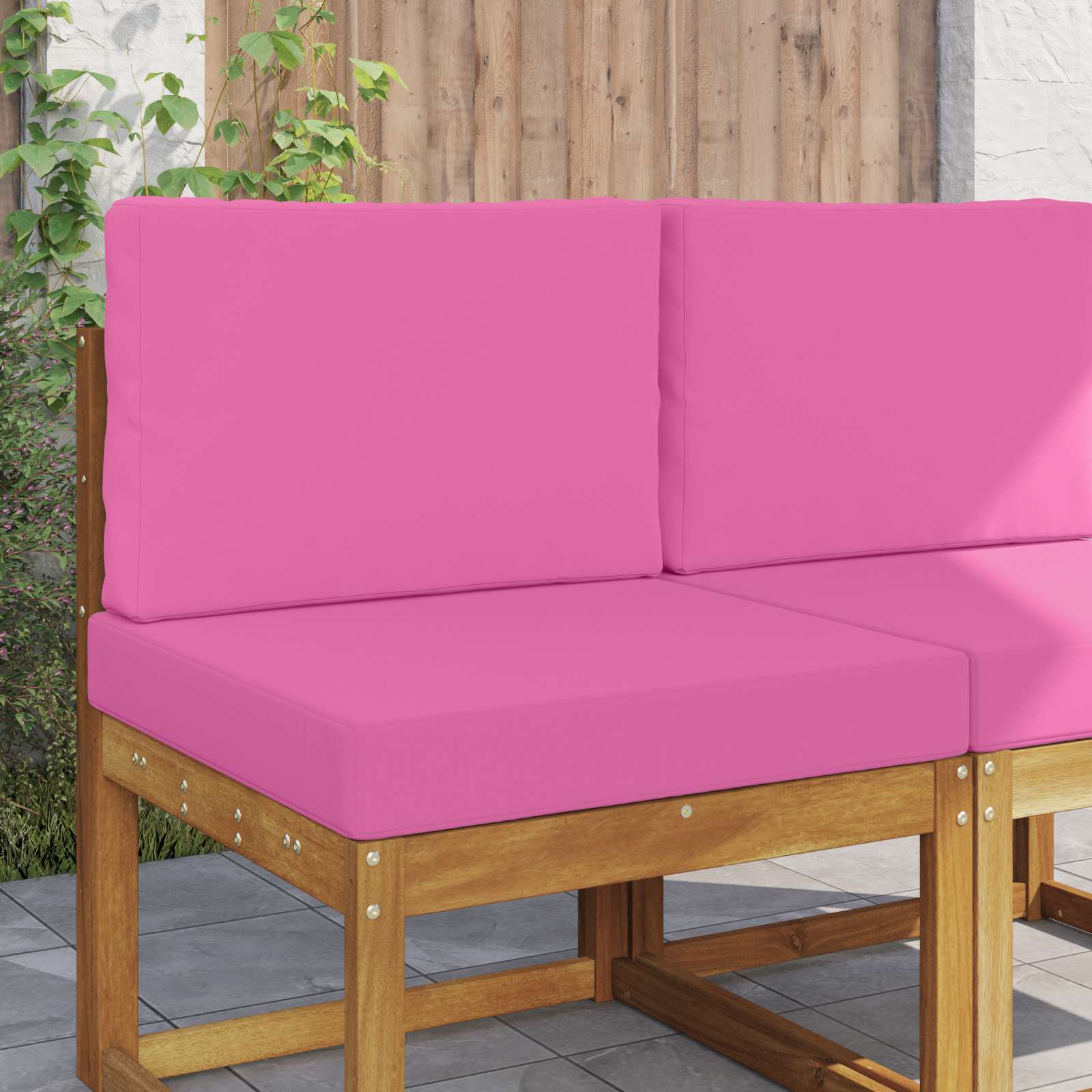 Lauko sofa pagalvėlė 2 pcs Rožinė Poliesteris