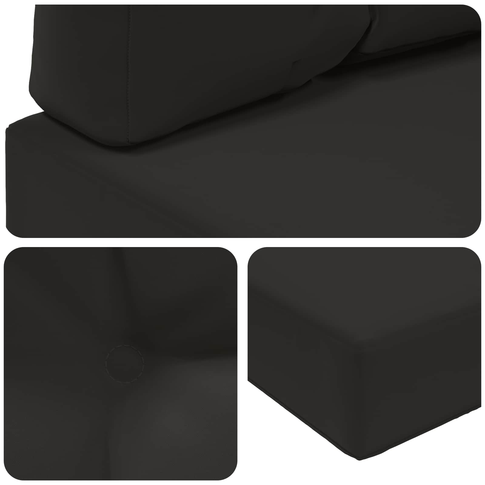 Lauko sofa pagalvėlė 2 pcs Juodas Poliesteris
