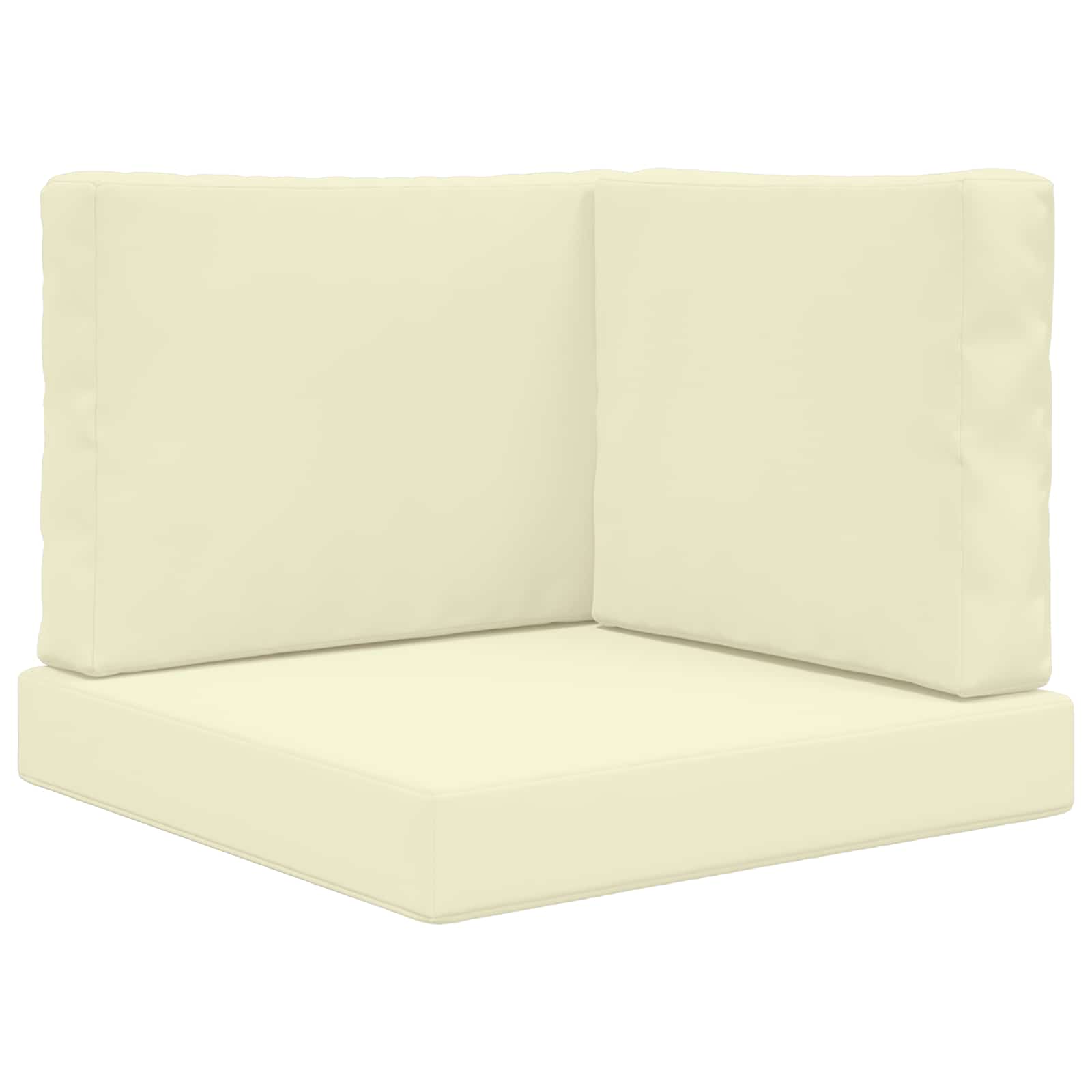 Lauko sofa pagalvėlė 3 pcs Kreminė Poliesteris