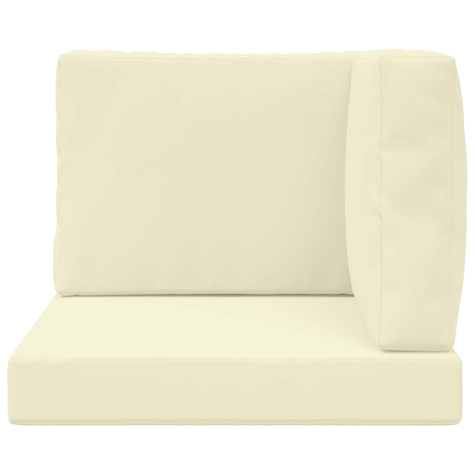 Lauko sofa pagalvėlė 3 pcs Kreminė Poliesteris