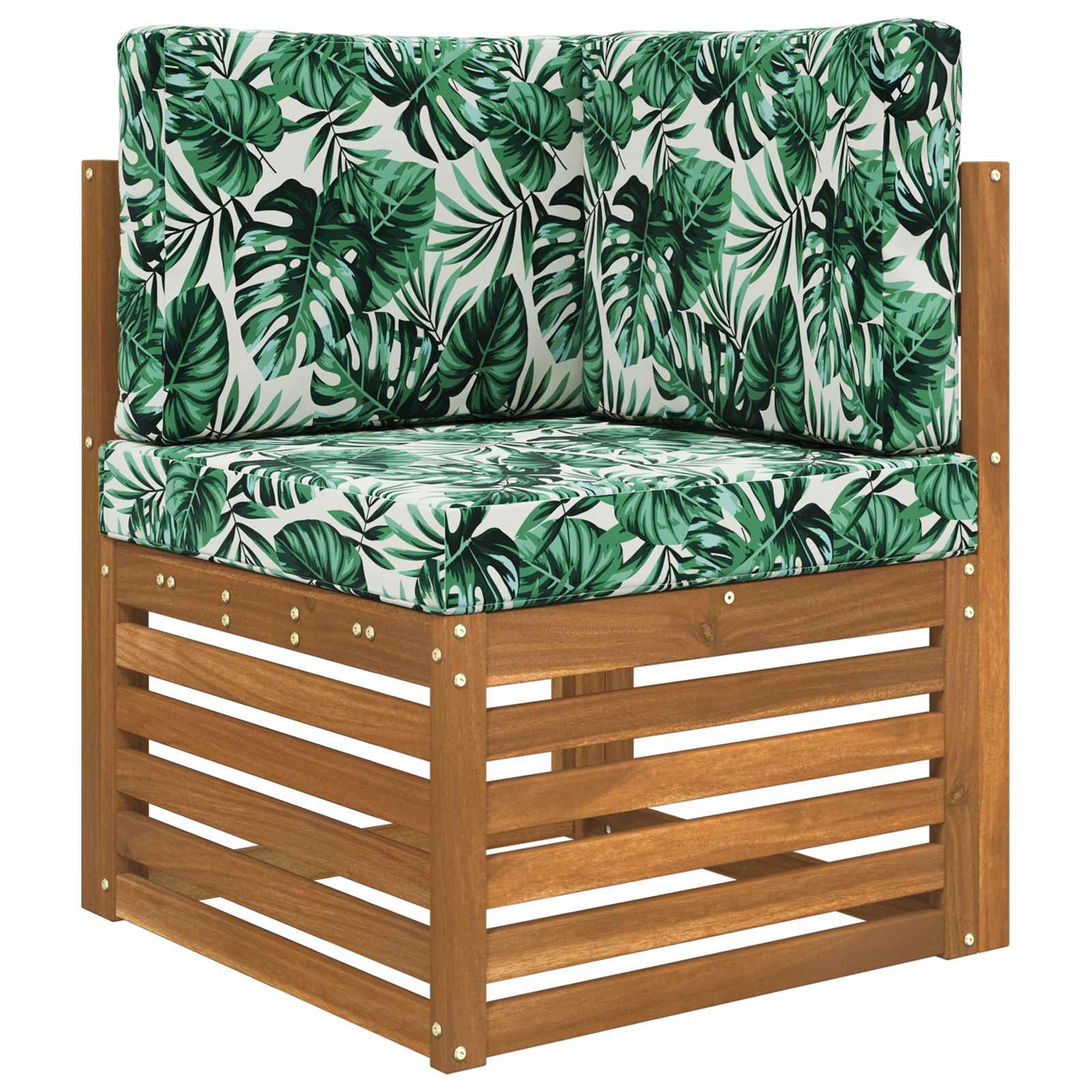 Lauko sofa pagalvėlė 3 pcs Lapų raštas Poliesteris