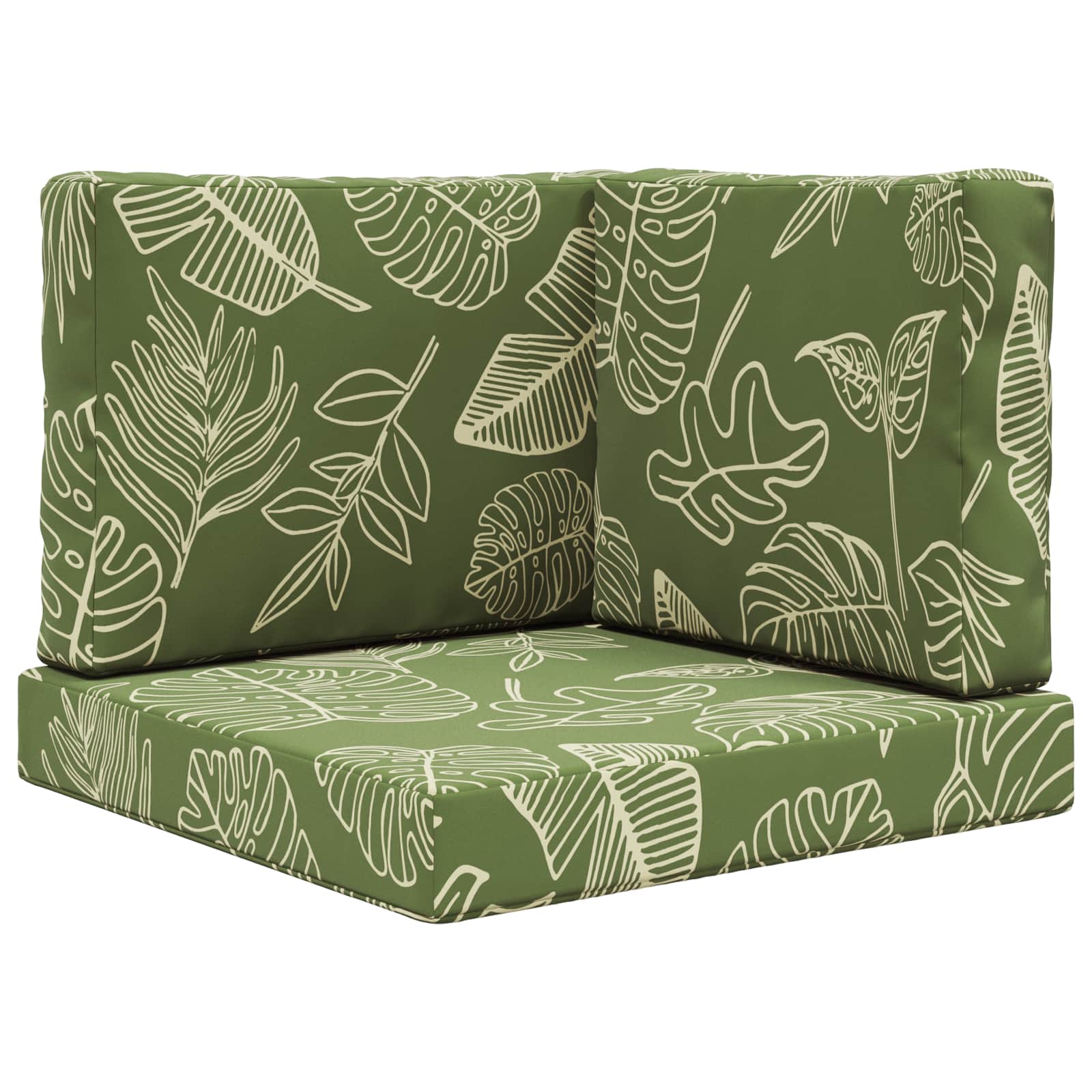 Lauko sofa pagalvėlė 3 pcs Lapų dizainas Poliesteris