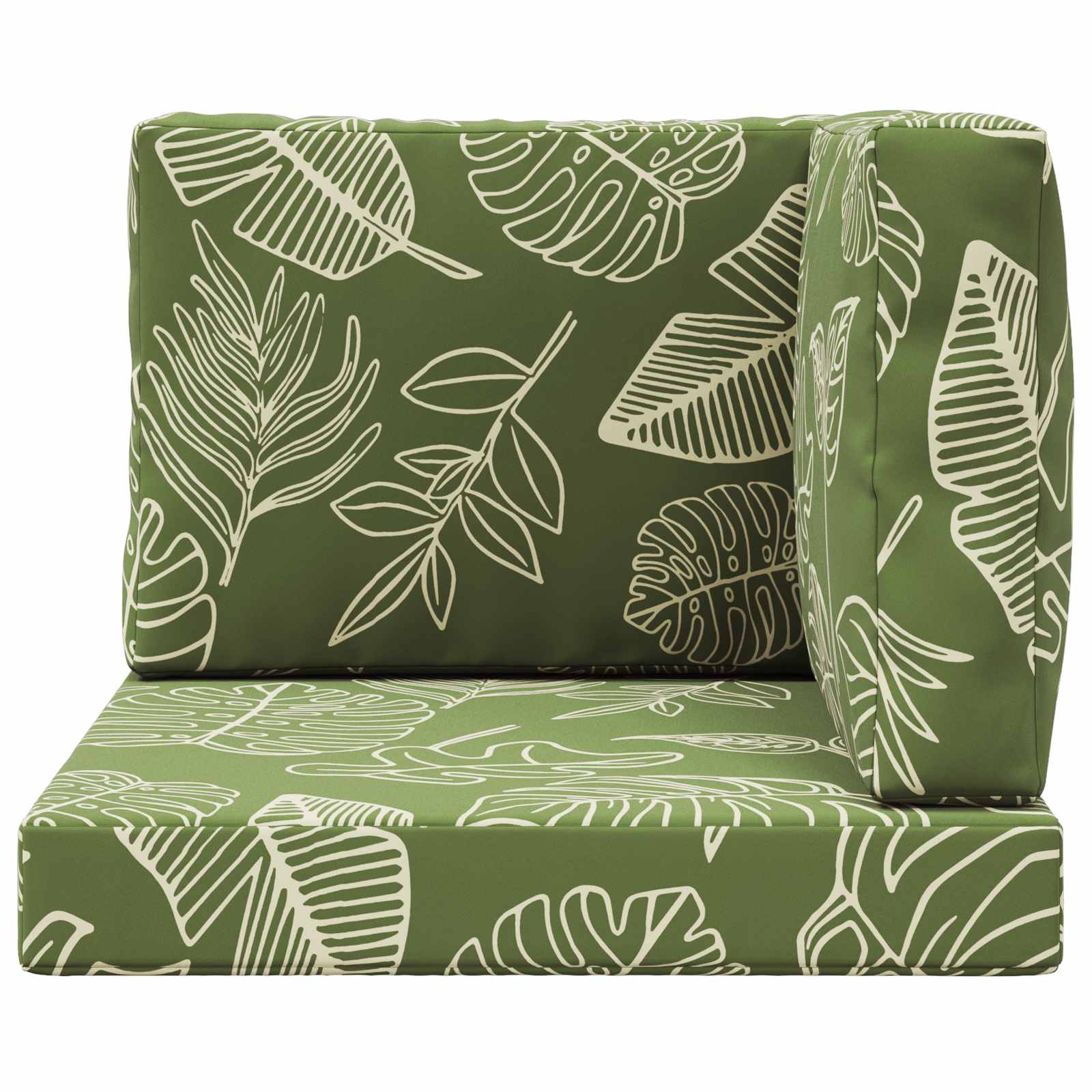 Lauko sofa pagalvėlė 3 pcs Lapų dizainas Poliesteris
