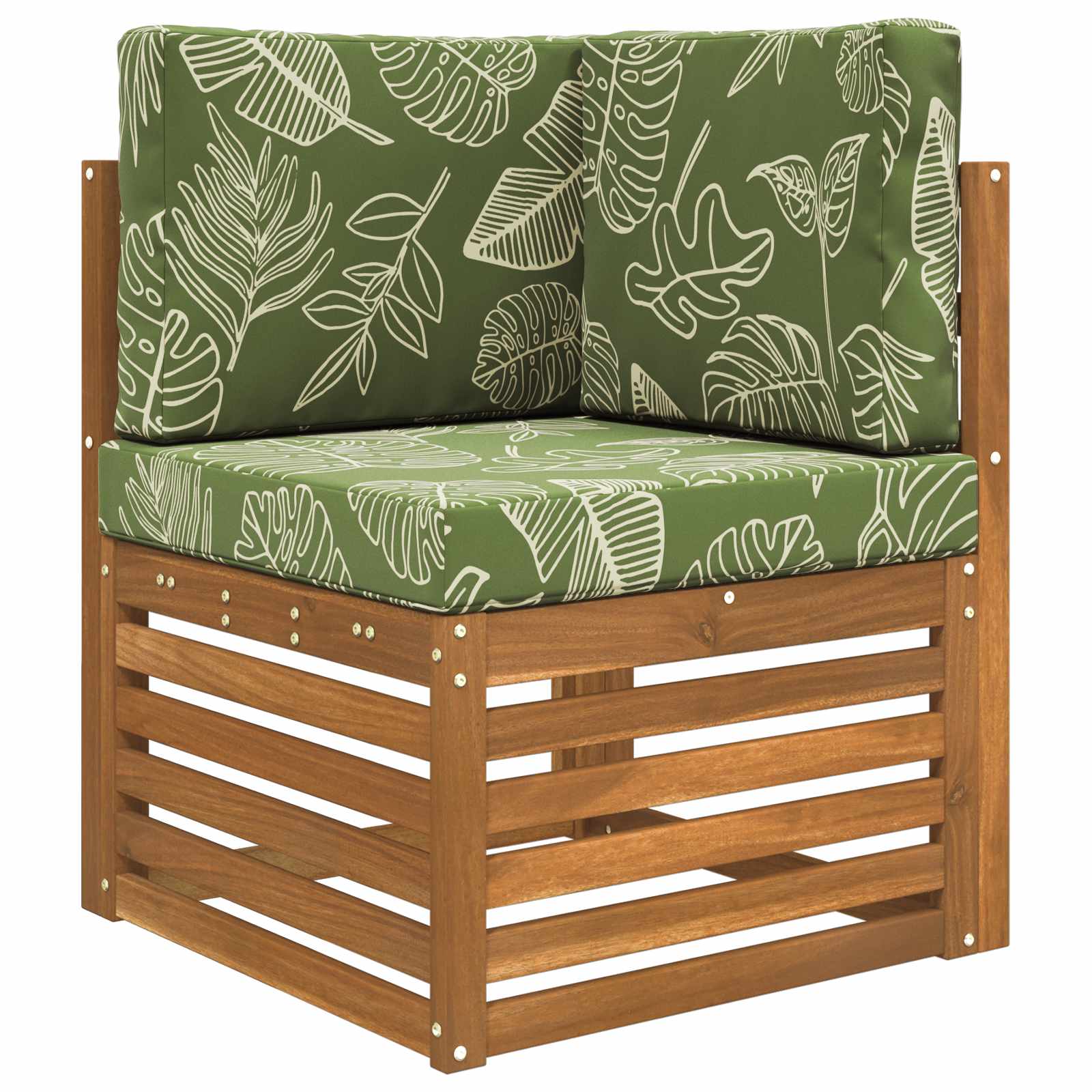 Lauko sofa pagalvėlė 3 pcs Lapų dizainas Poliesteris