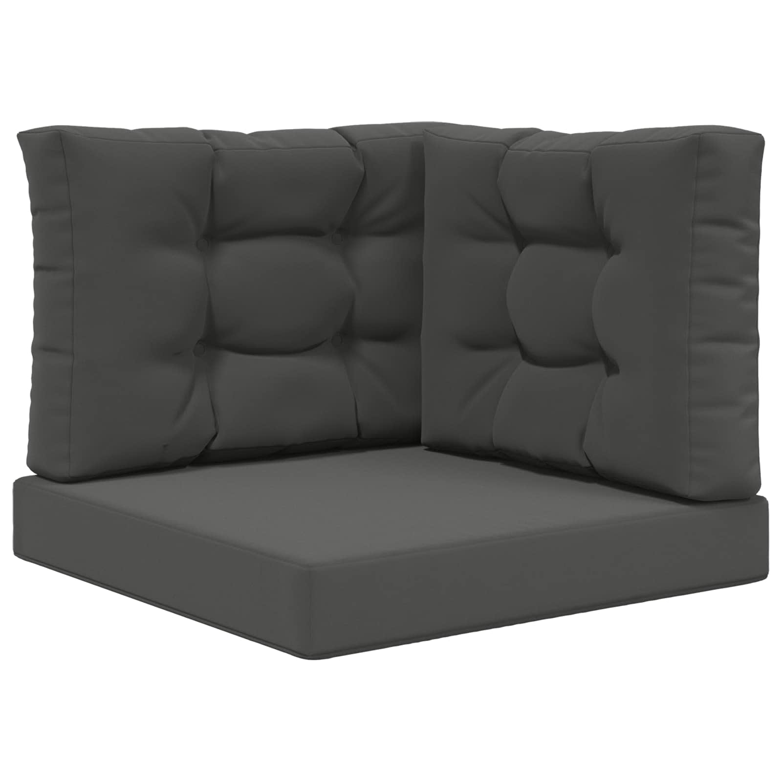 Lauko sofa pagalvėlė 3 pcs Antracitas Poliesteris