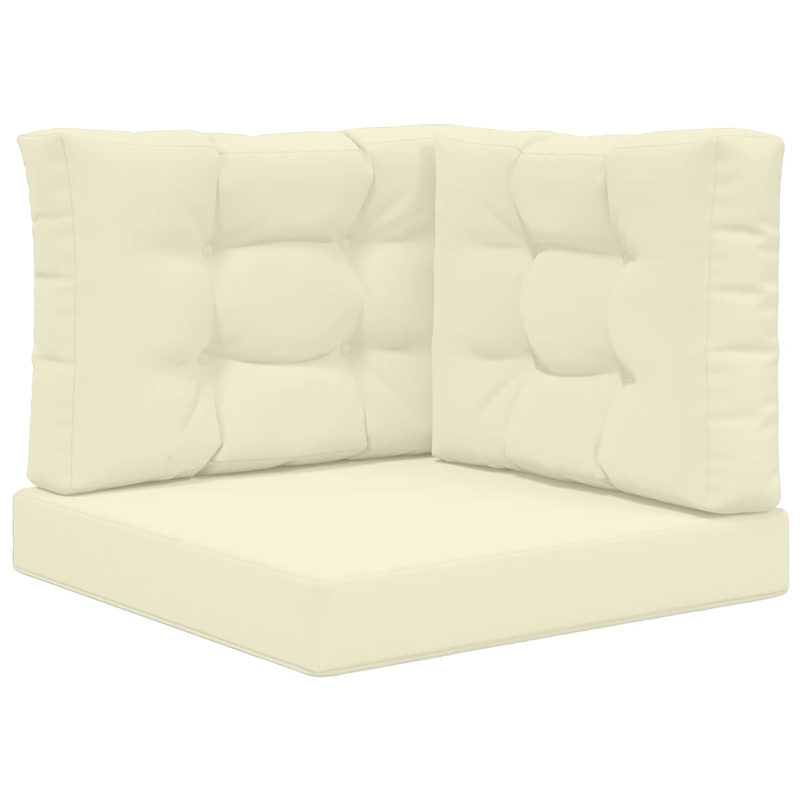 Lauko sofa pagalvėlė 3 pcs Kreminė Poliesteris