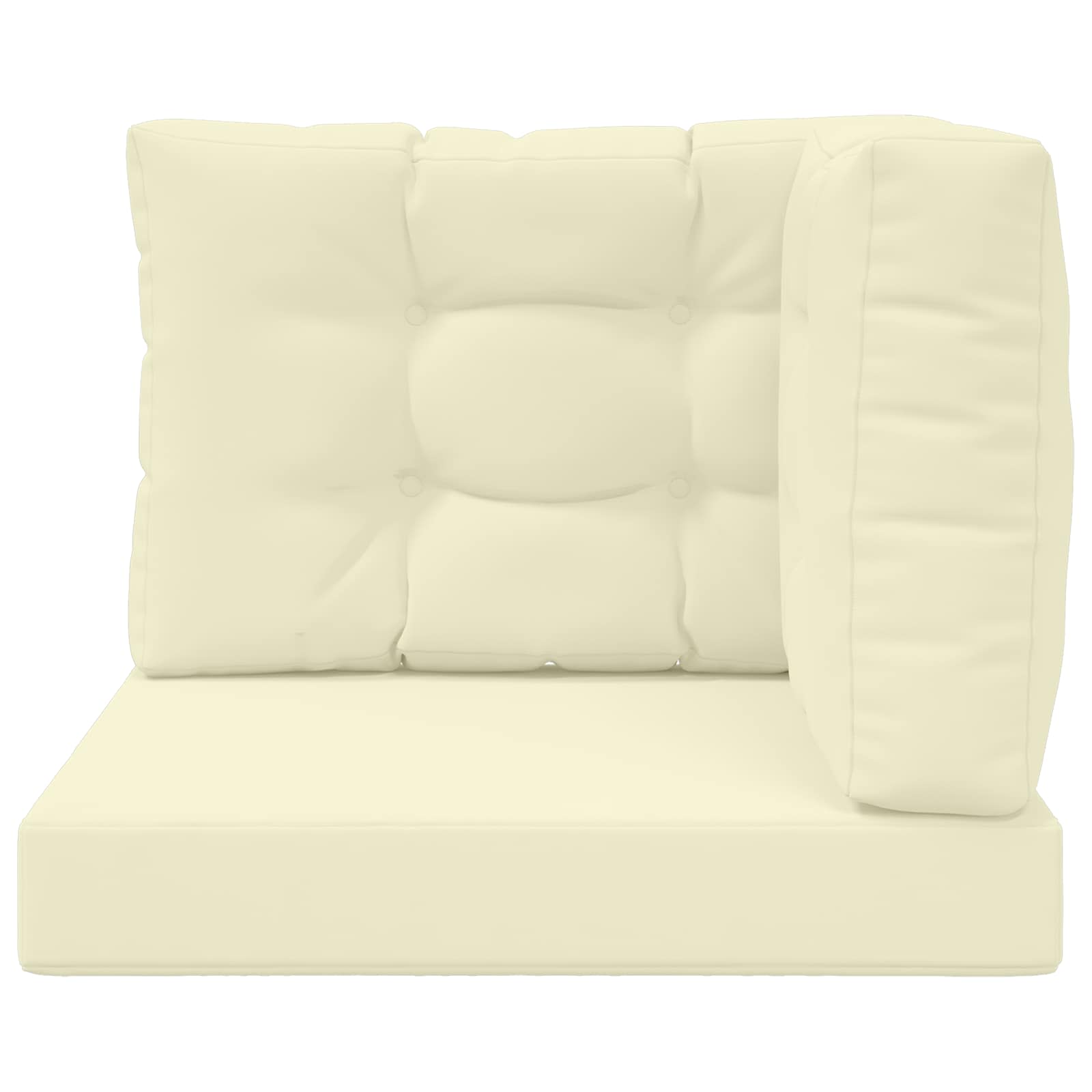 Lauko sofa pagalvėlė 3 pcs Kreminė Poliesteris
