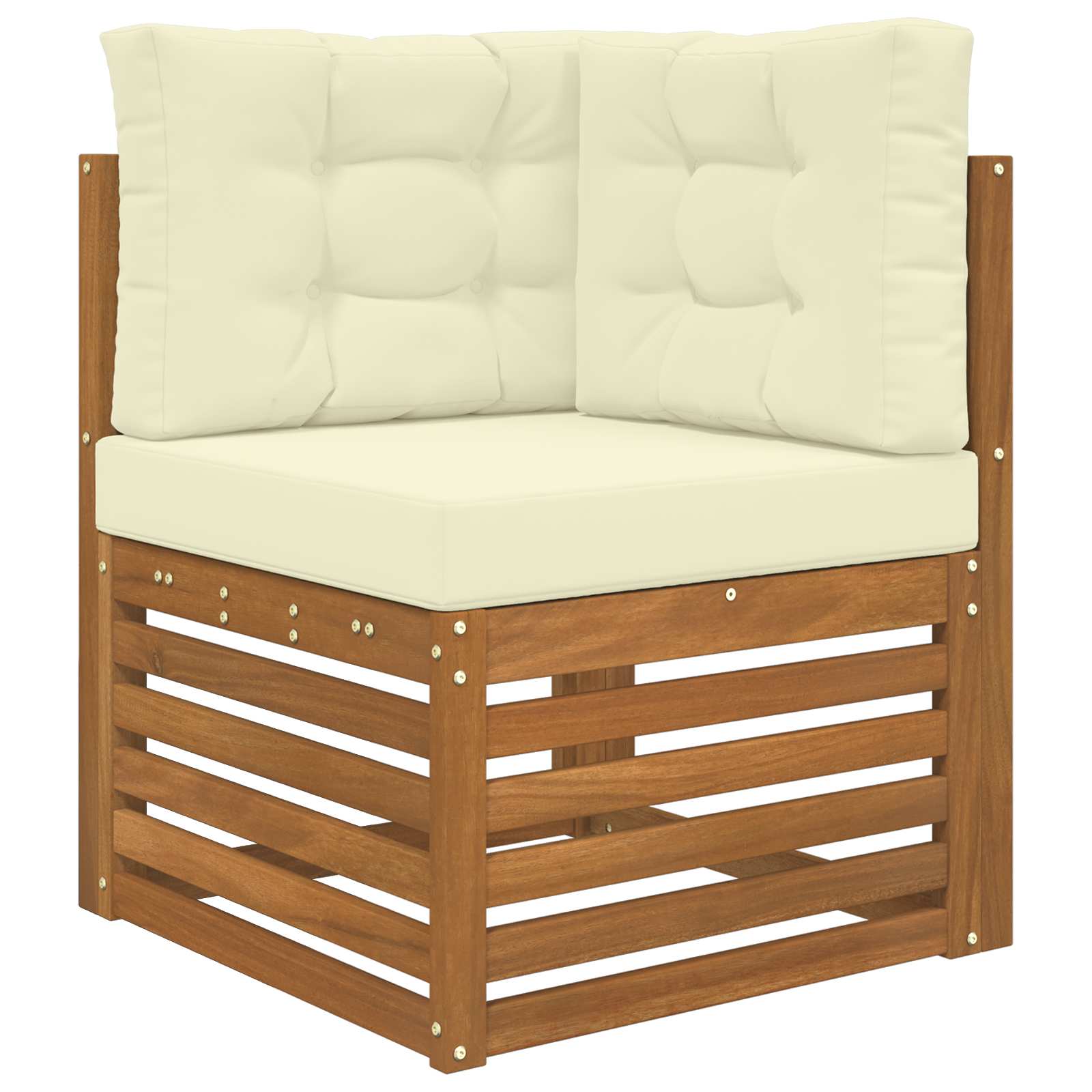 Lauko sofa pagalvėlė 3 pcs Kreminė Poliesteris