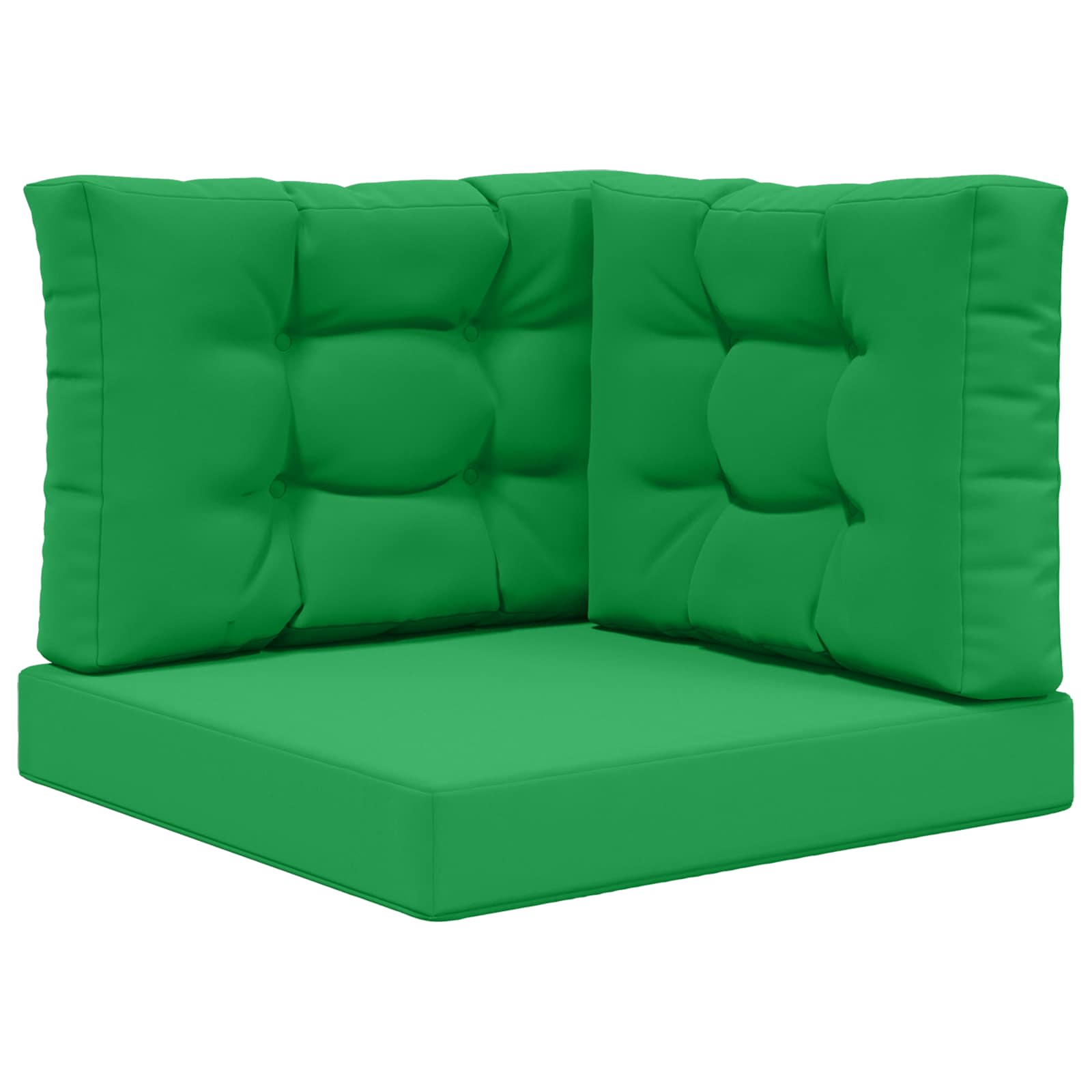 Lauko sofa pagalvėlė 3 pcs Žalia Poliesteris