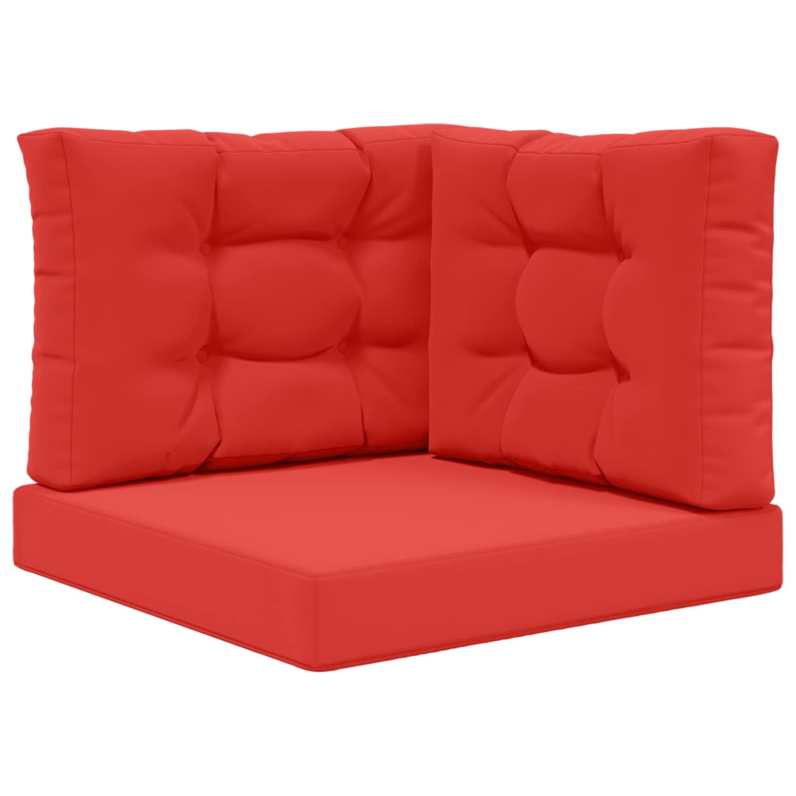 Lauko sofa pagalvėlė 3 pcs Raudona Poliesteris