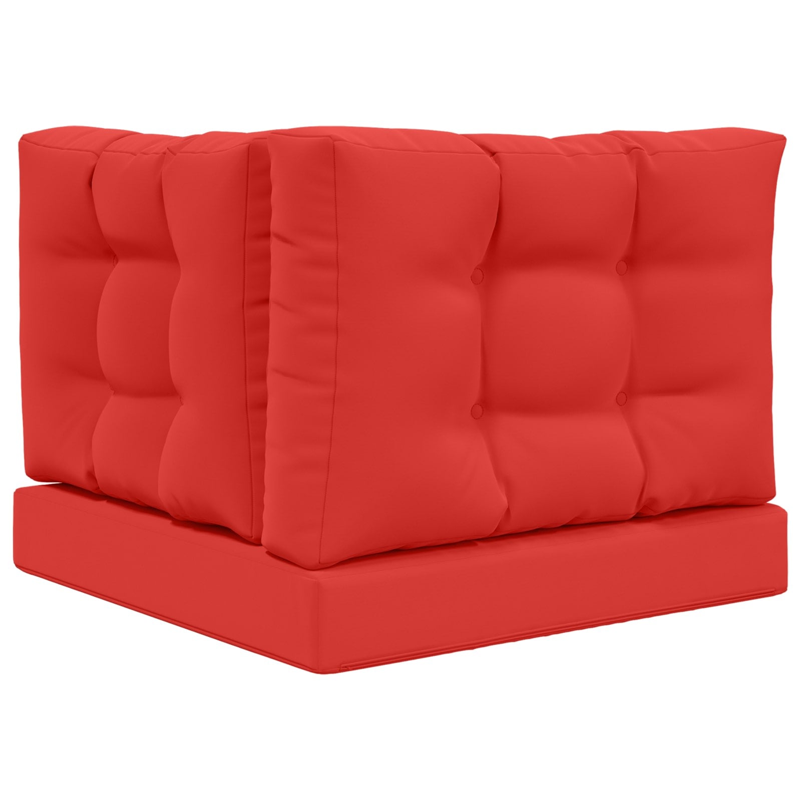 Lauko sofa pagalvėlė 3 pcs Raudona Poliesteris