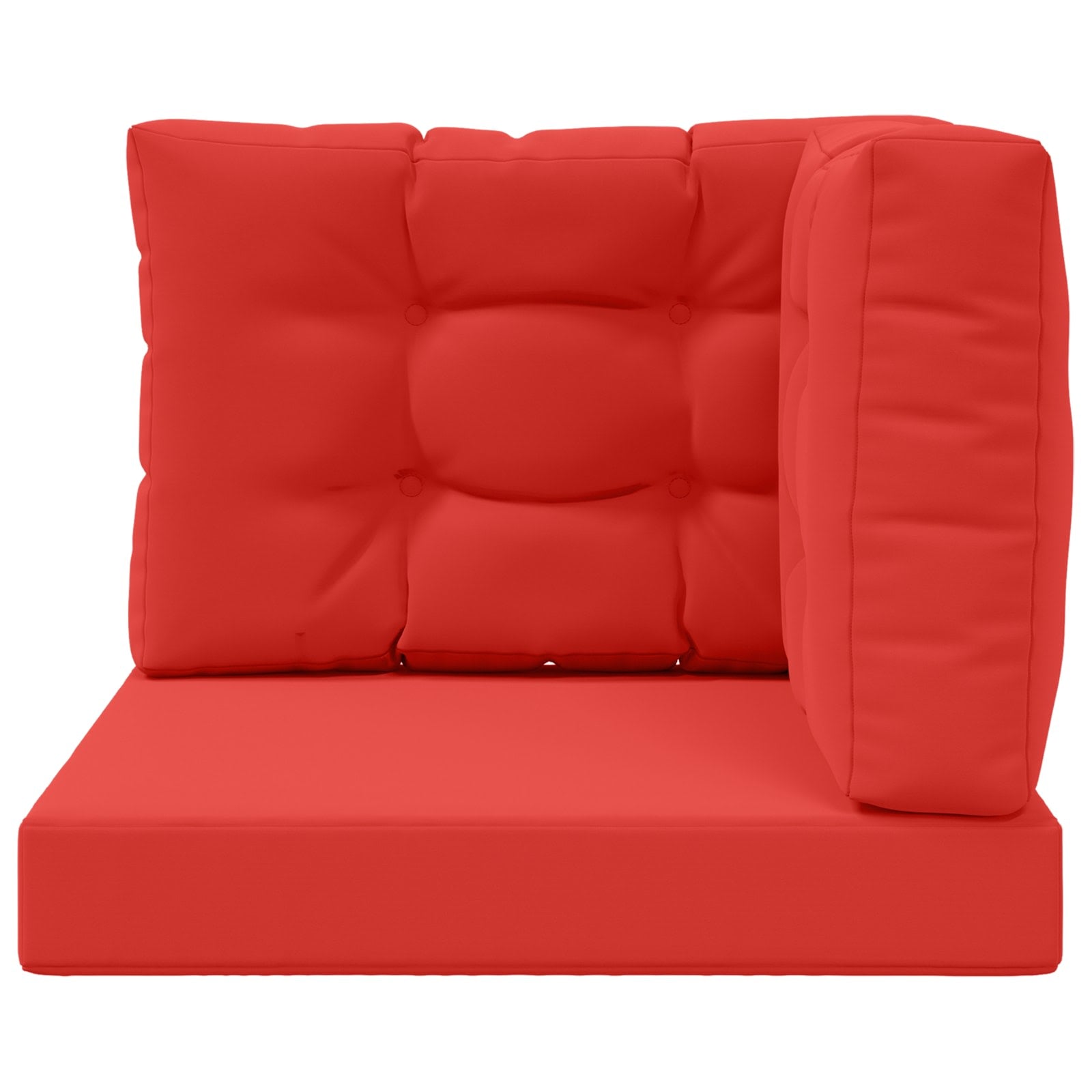 Lauko sofa pagalvėlė 3 pcs Raudona Poliesteris