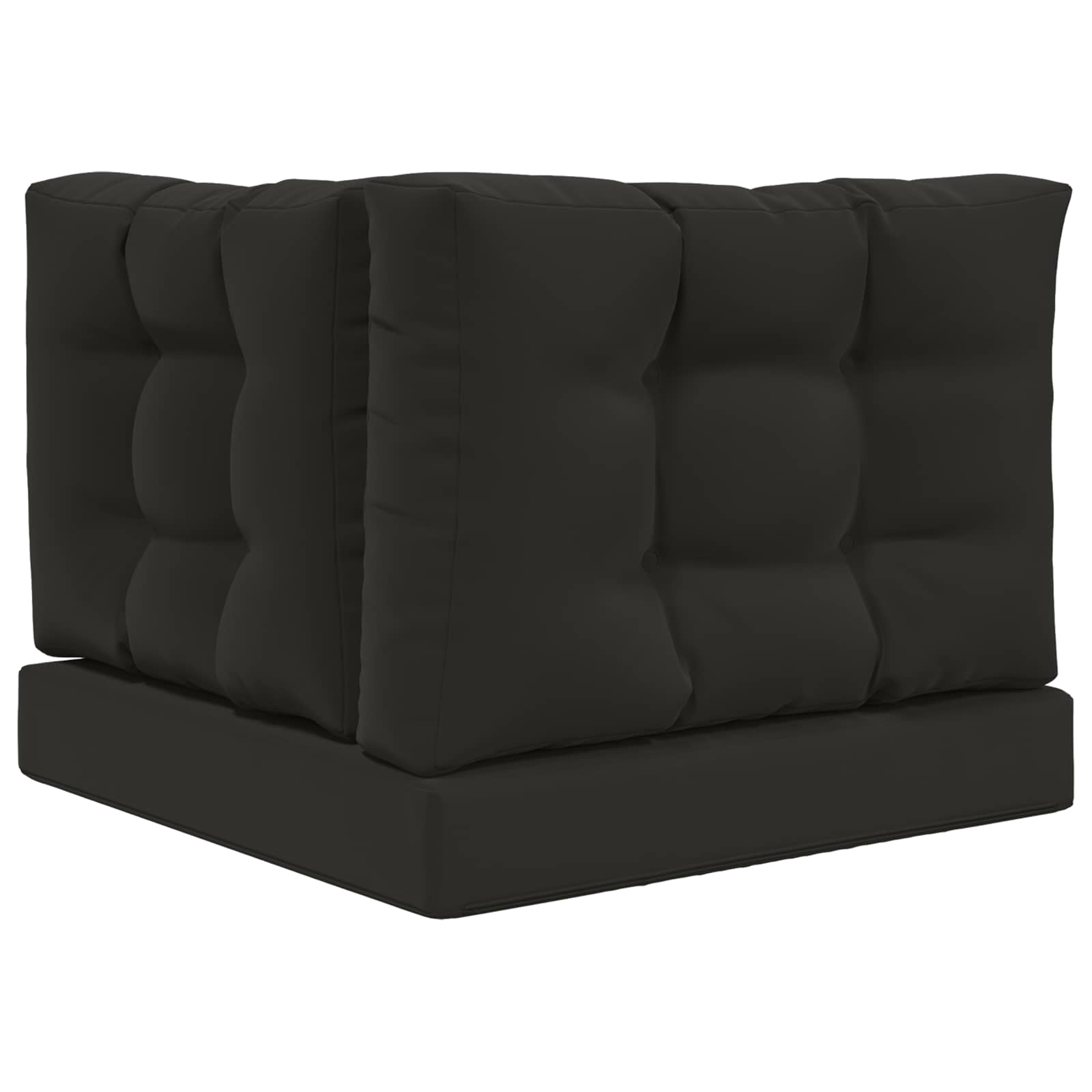 Lauko sofa pagalvėlė 3 pcs Juodas Poliesteris