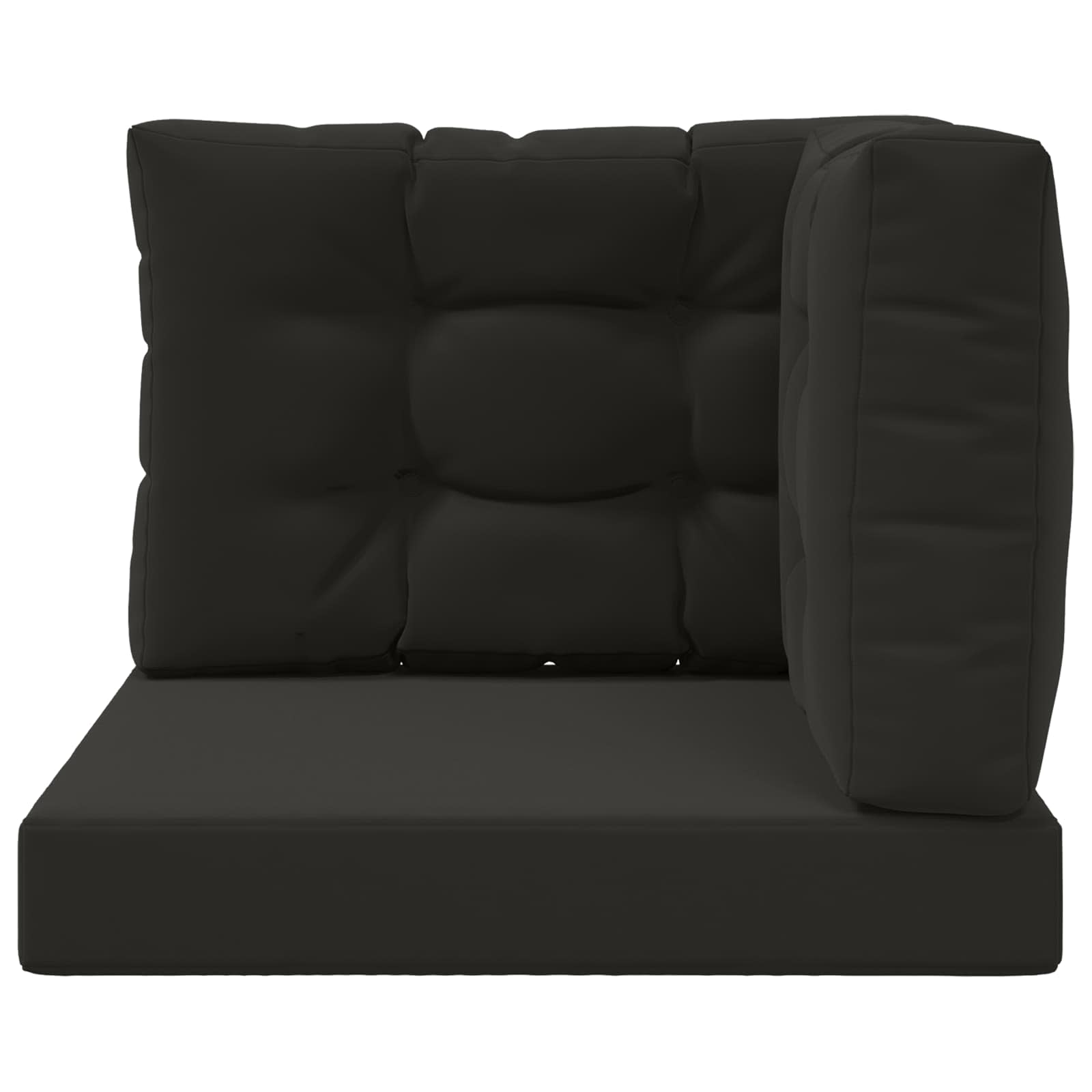 Lauko sofa pagalvėlė 3 pcs Juodas Poliesteris