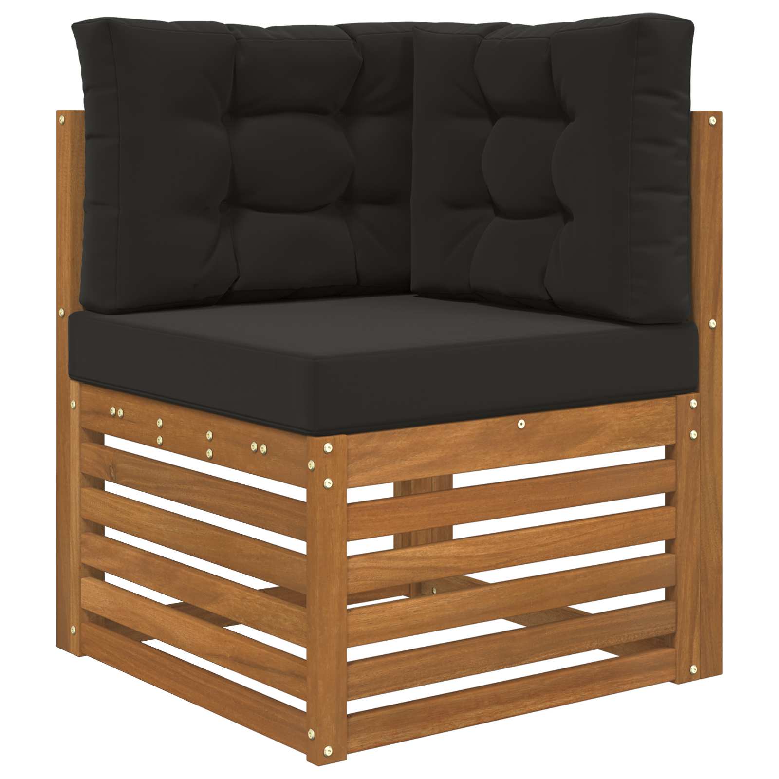 Lauko sofa pagalvėlė 3 pcs Juodas Poliesteris