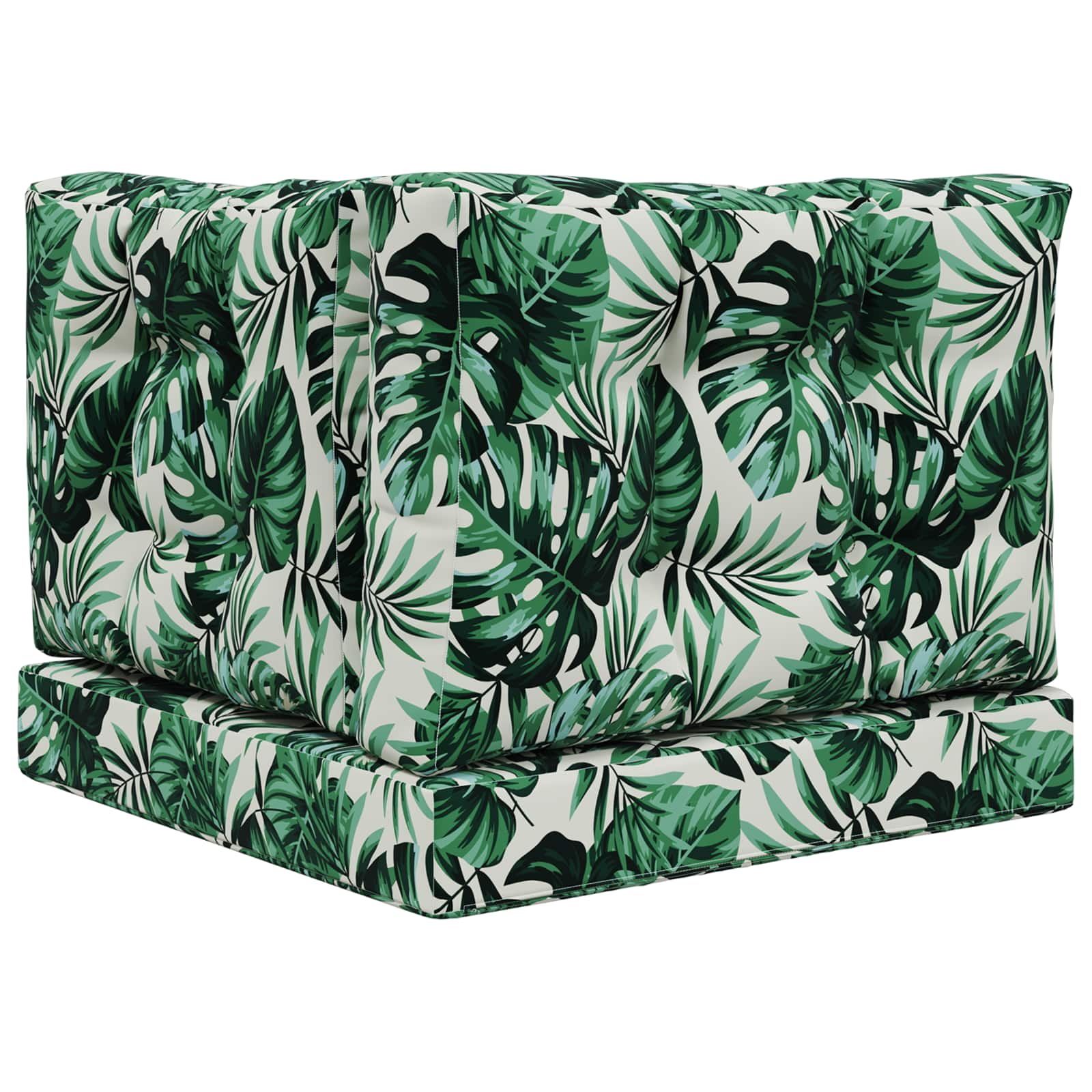 Lauko sofa pagalvėlė 3 pcs Lapų raštas Poliesteris