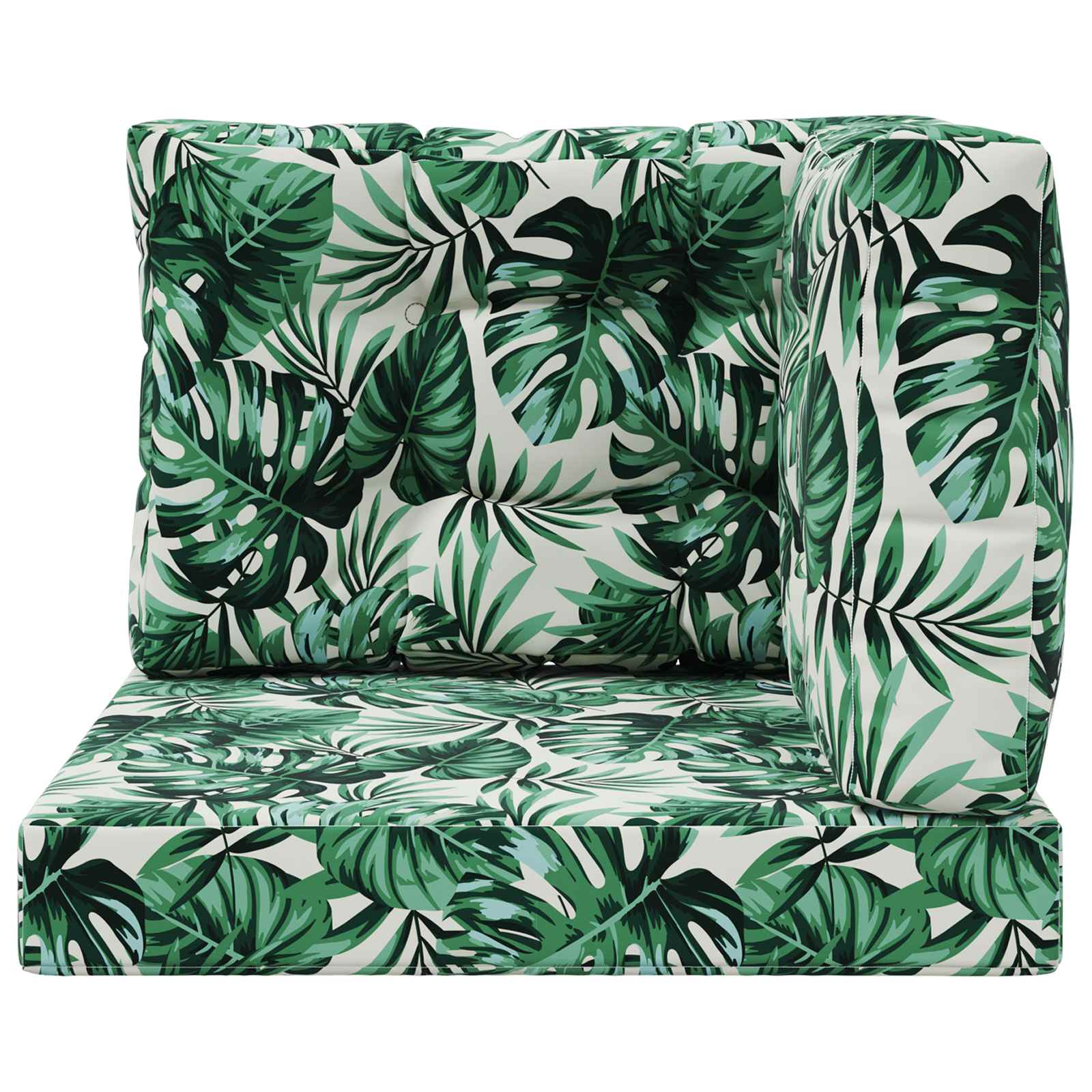 Lauko sofa pagalvėlė 3 pcs Lapų raštas Poliesteris