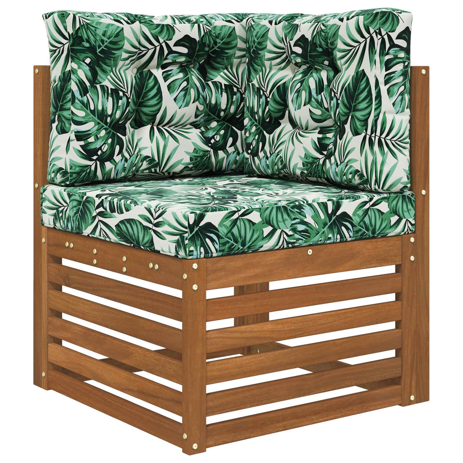 Lauko sofa pagalvėlė 3 pcs Lapų raštas Poliesteris