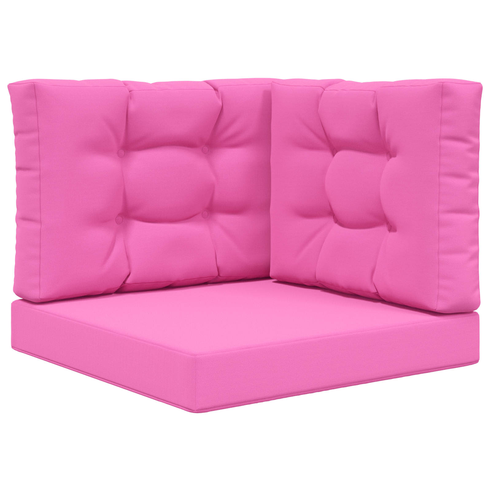 Lauko sofa pagalvėlė 3 pcs Rožinė Poliesteris
