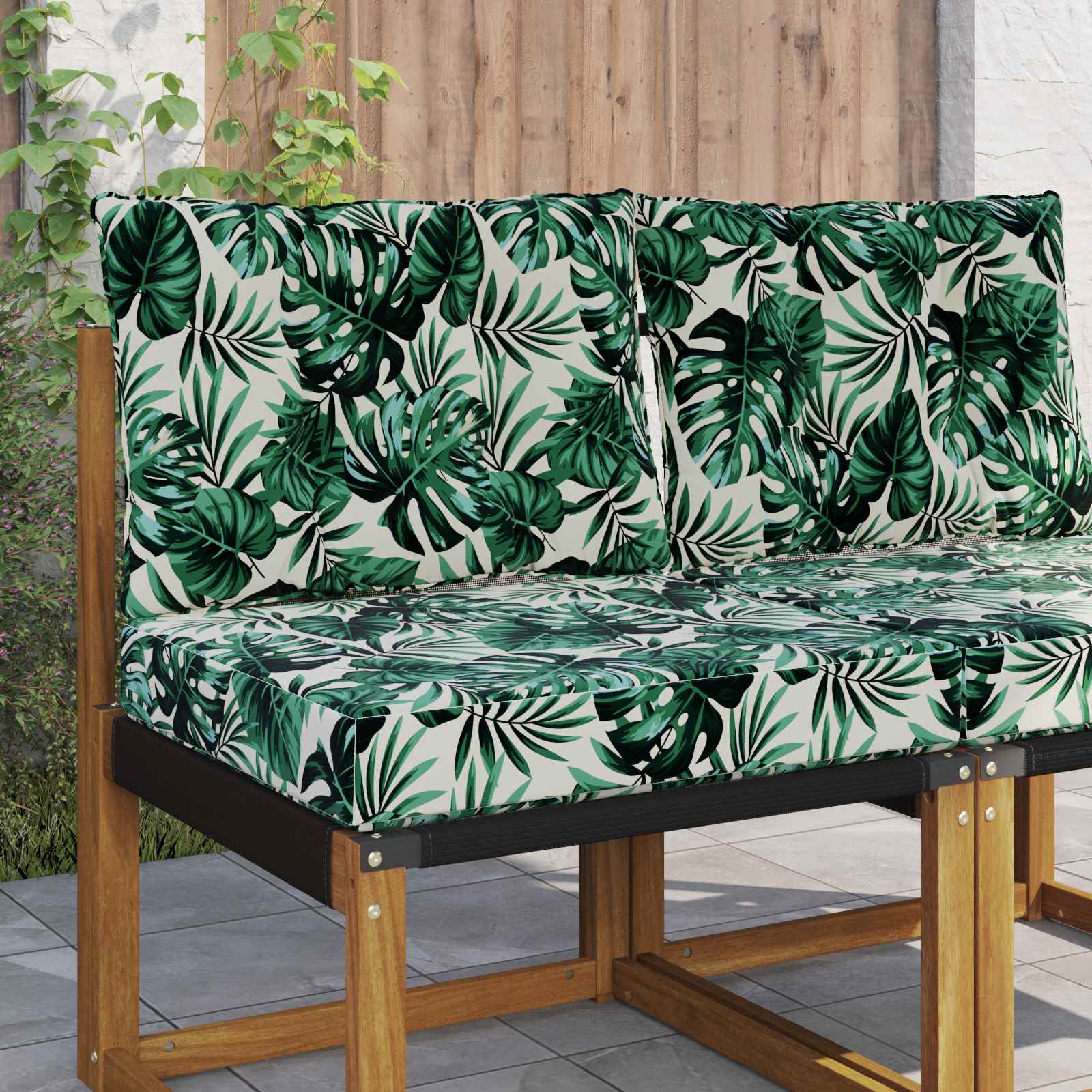 Lauko sofa pagalvėlė 2 pcs Lapų raštas Poliesteris