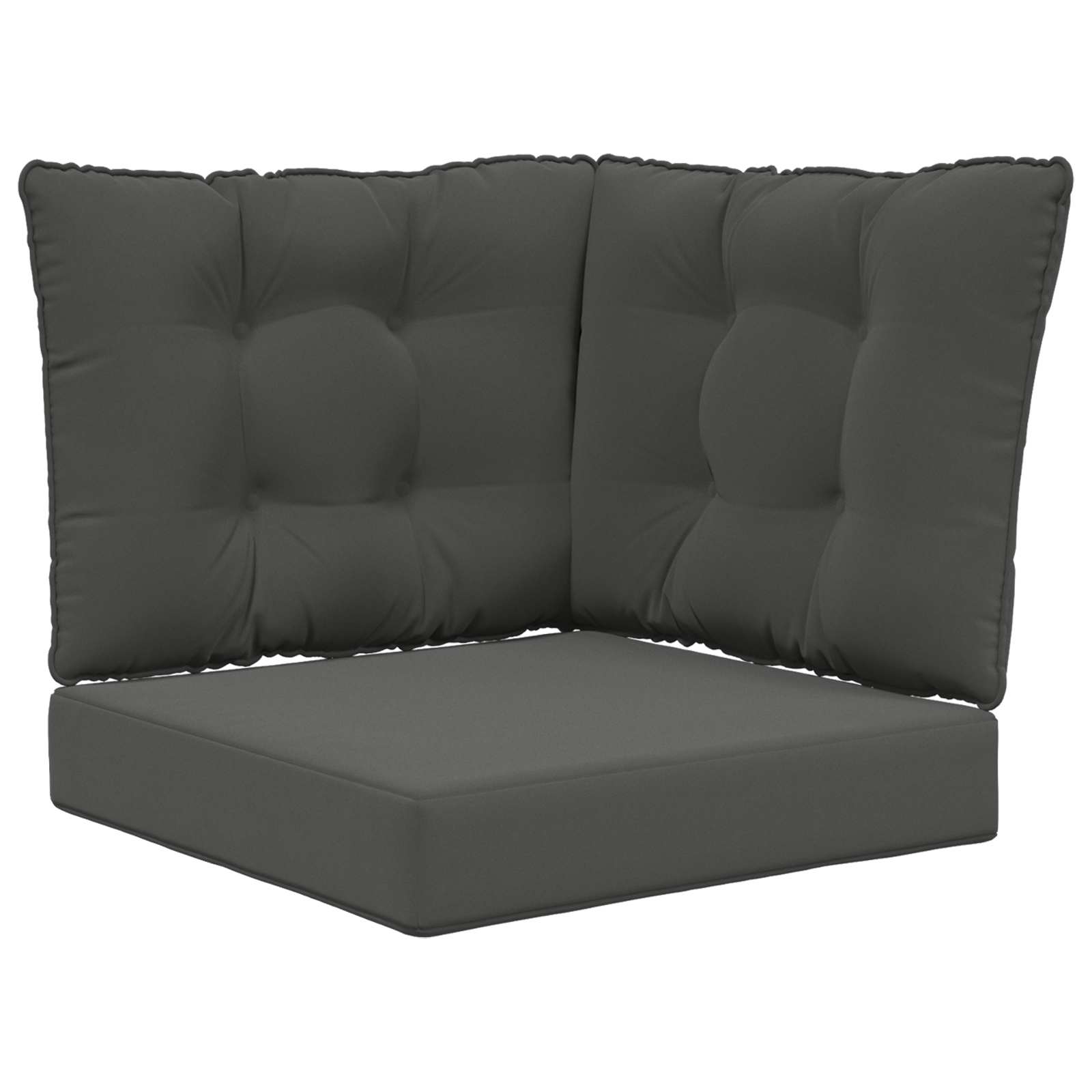 Lauko sofa pagalvėlė 3 pcs Antracitas Poliesteris