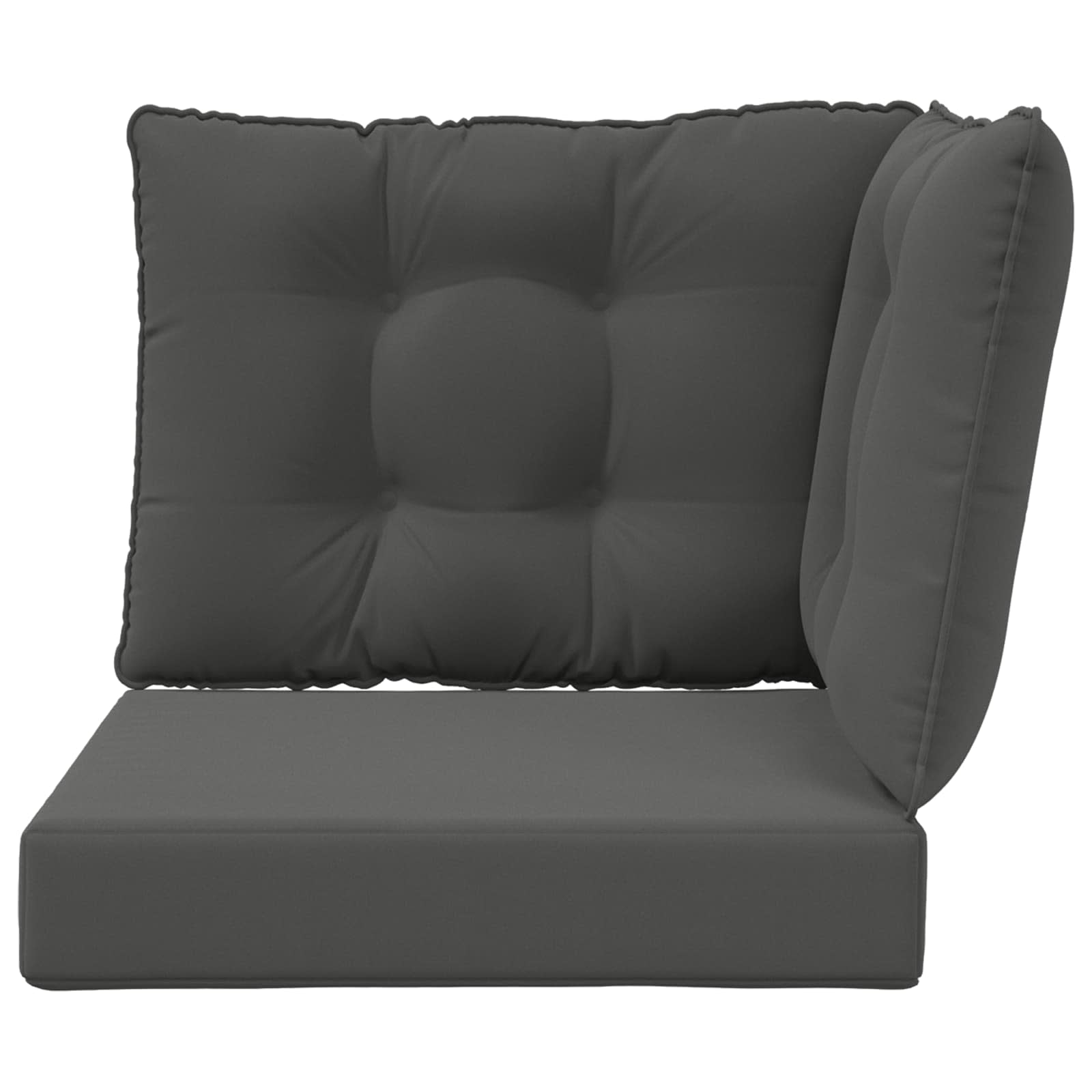 Lauko sofa pagalvėlė 3 pcs Antracitas Poliesteris