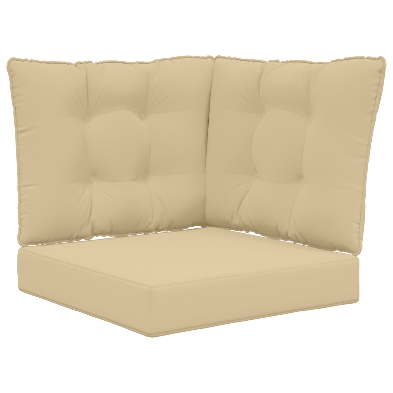 Lauko sofa pagalvėlė 3 pcs Smėlio Poliesteris