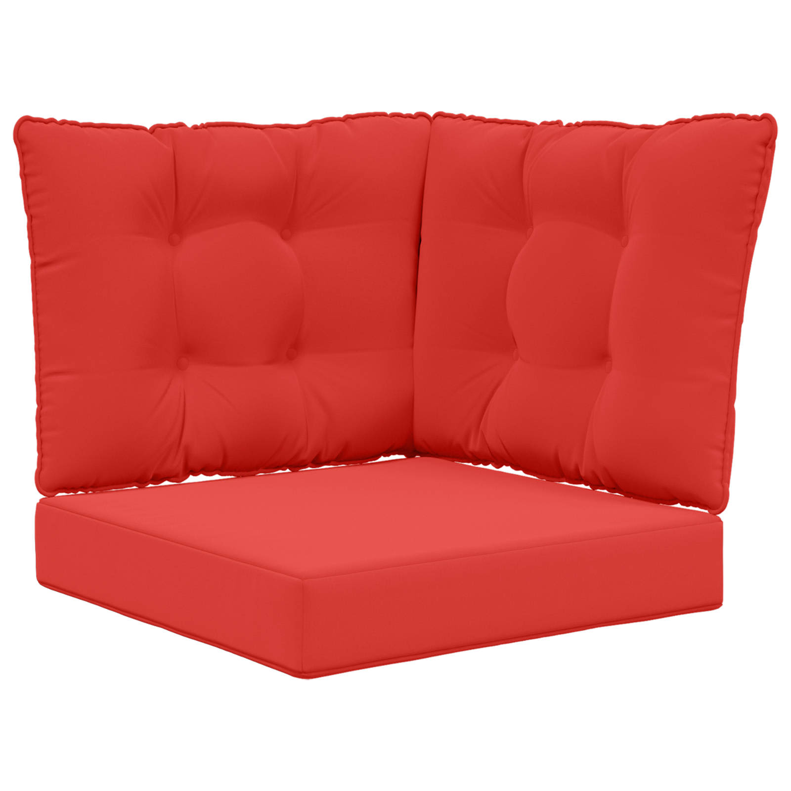 Lauko sofa pagalvėlė 3 pcs Raudona Poliesteris
