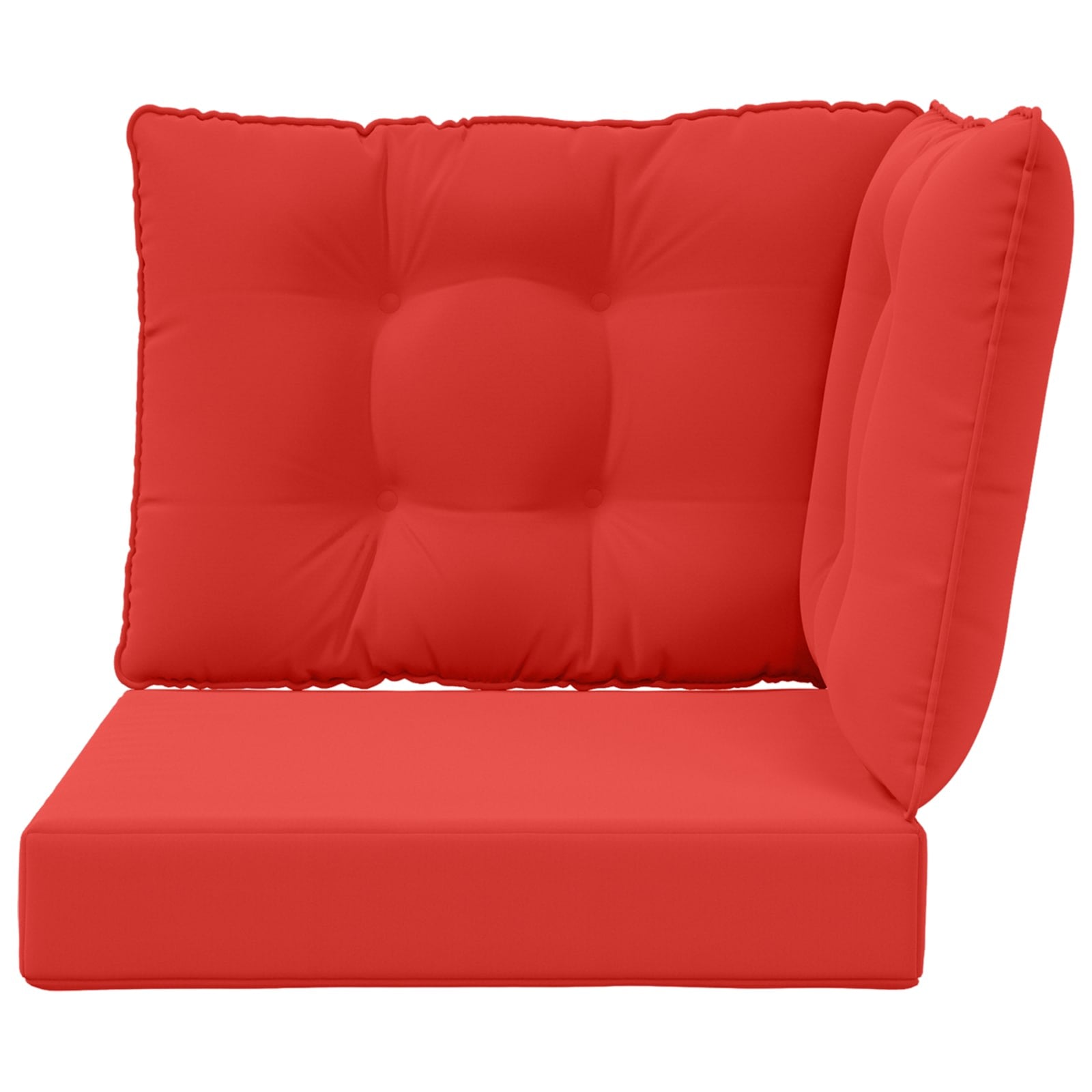 Lauko sofa pagalvėlė 3 pcs Raudona Poliesteris