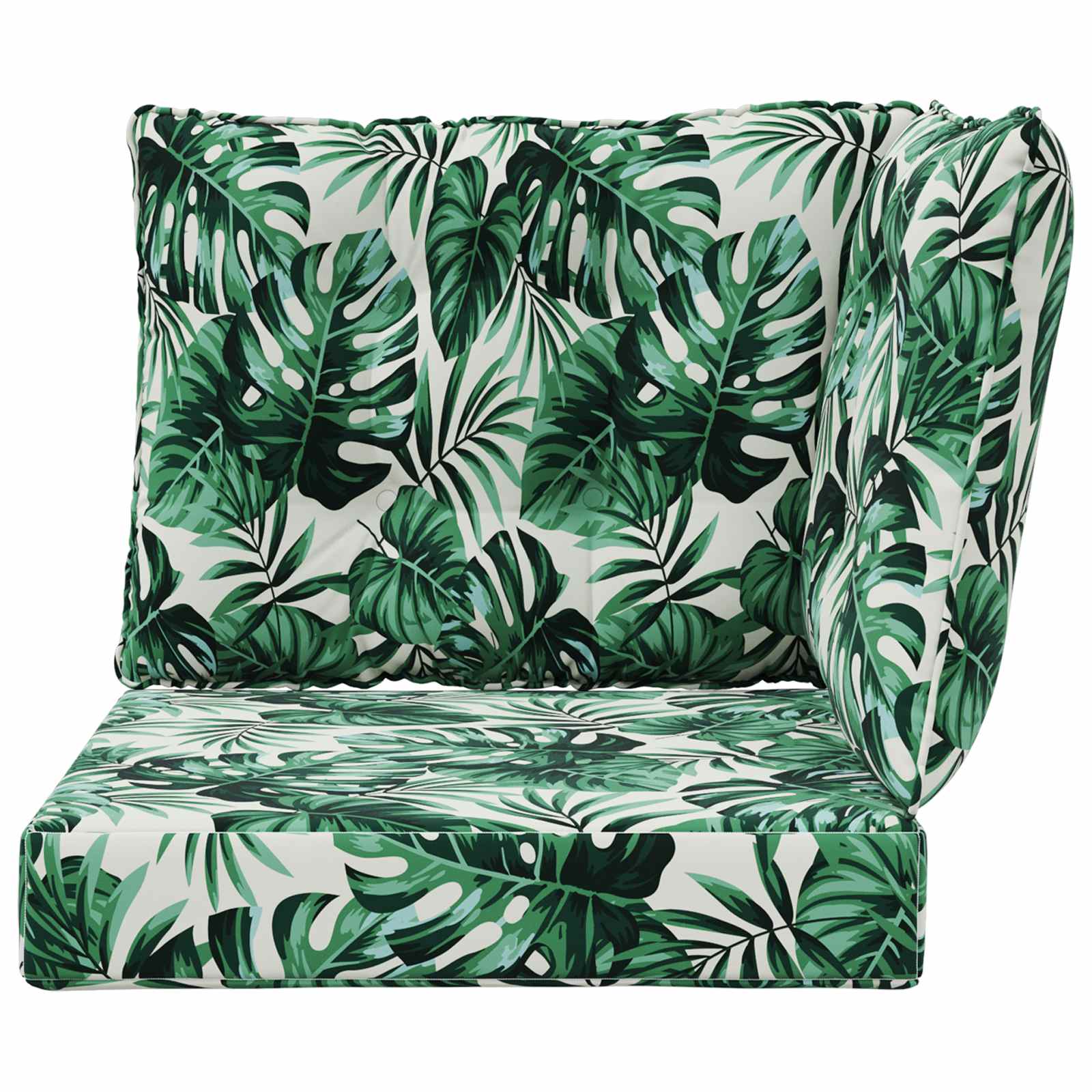 Lauko sofa pagalvėlė 3 pcs Lapų raštas Poliesteris