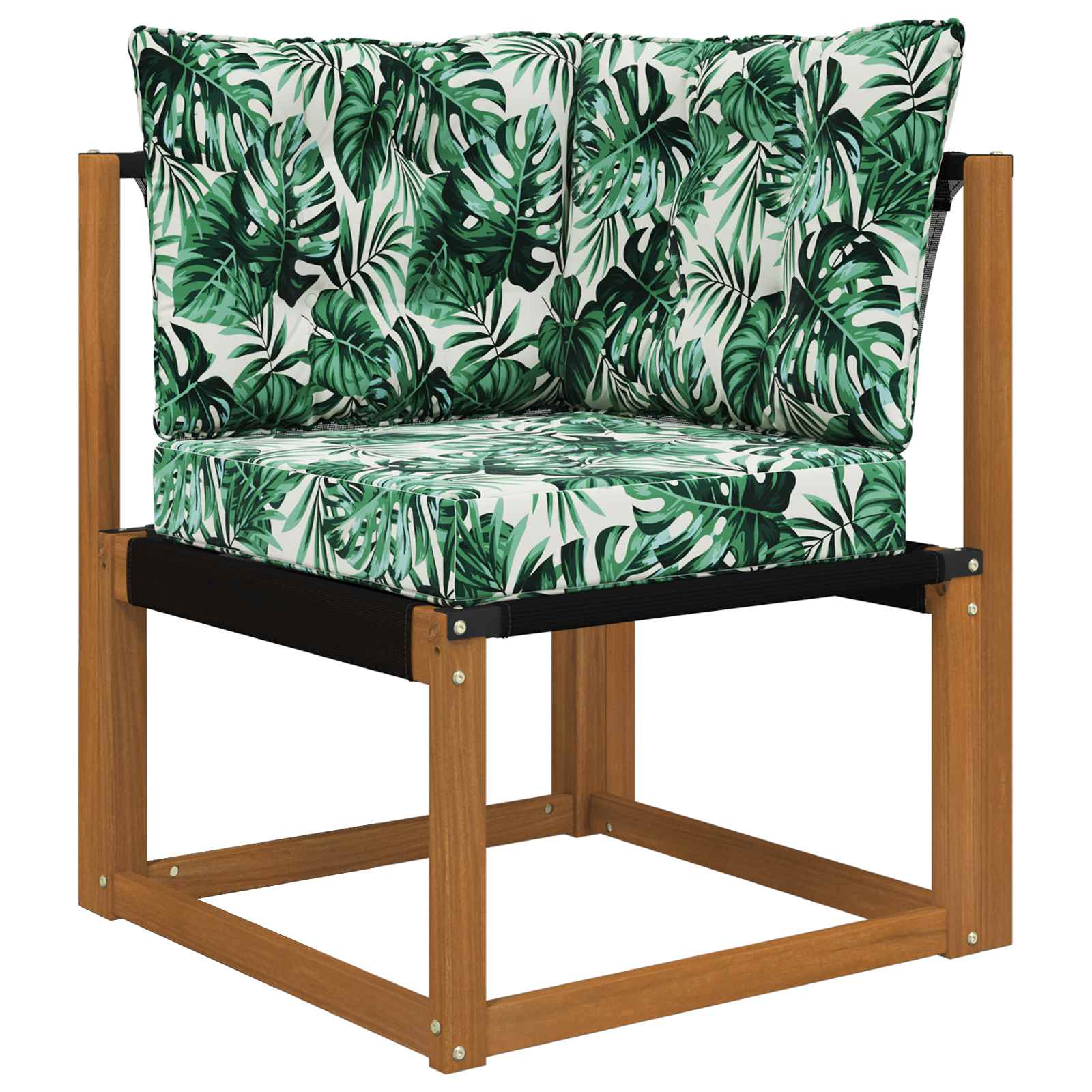 Lauko sofa pagalvėlė 3 pcs Lapų raštas Poliesteris