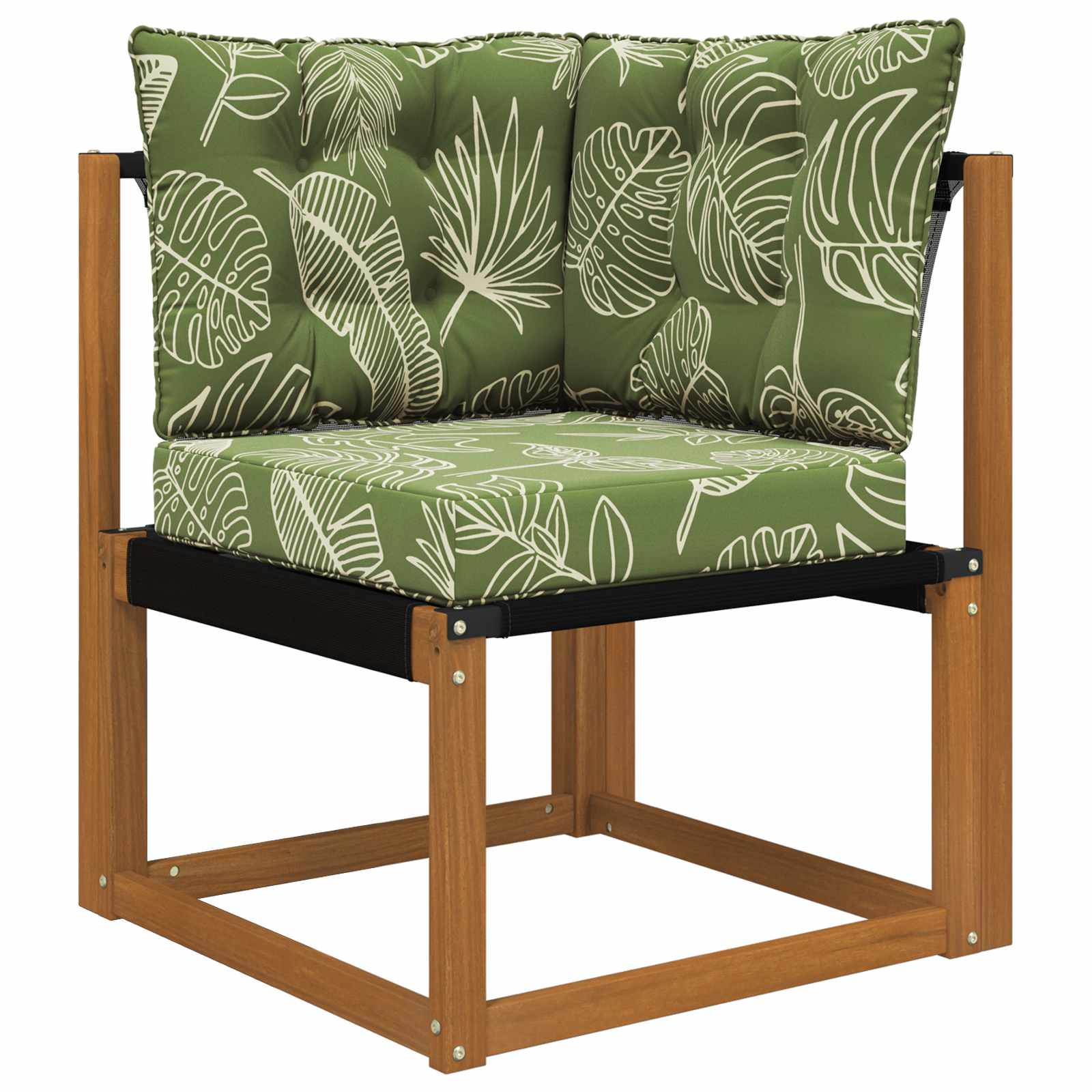 Lauko sofa pagalvėlė 3 pcs Lapų dizainas Poliesteris
