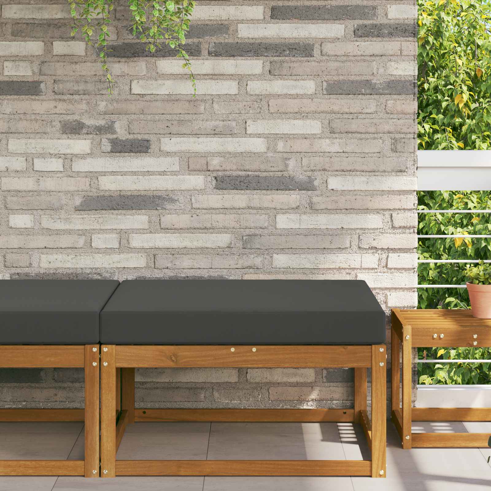 Lauko sofa pagalvėlė Antracitas 80 x 80 x 8 cm Poliesteris